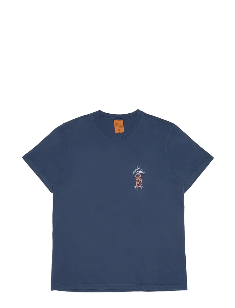 Nudie Jeans - Roy Sea Noodles T-Shirt Dark Blue - lühikeste varrukatega t-särgid - dark blue - 1