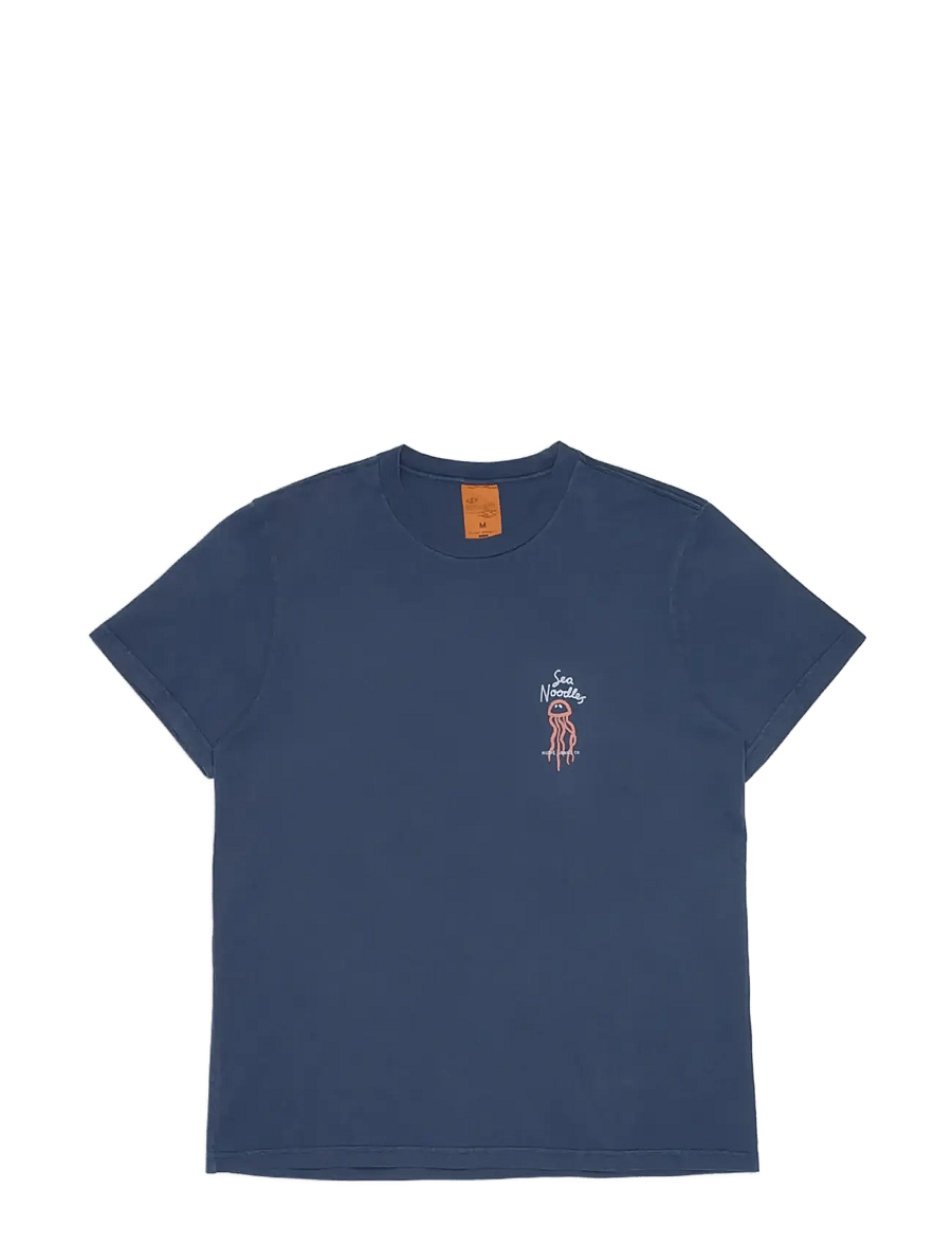 Nudie Jeans - Roy Sea Noodles T-Shirt Dark Blue - t-shirts à manches courtes - dark blue - 1