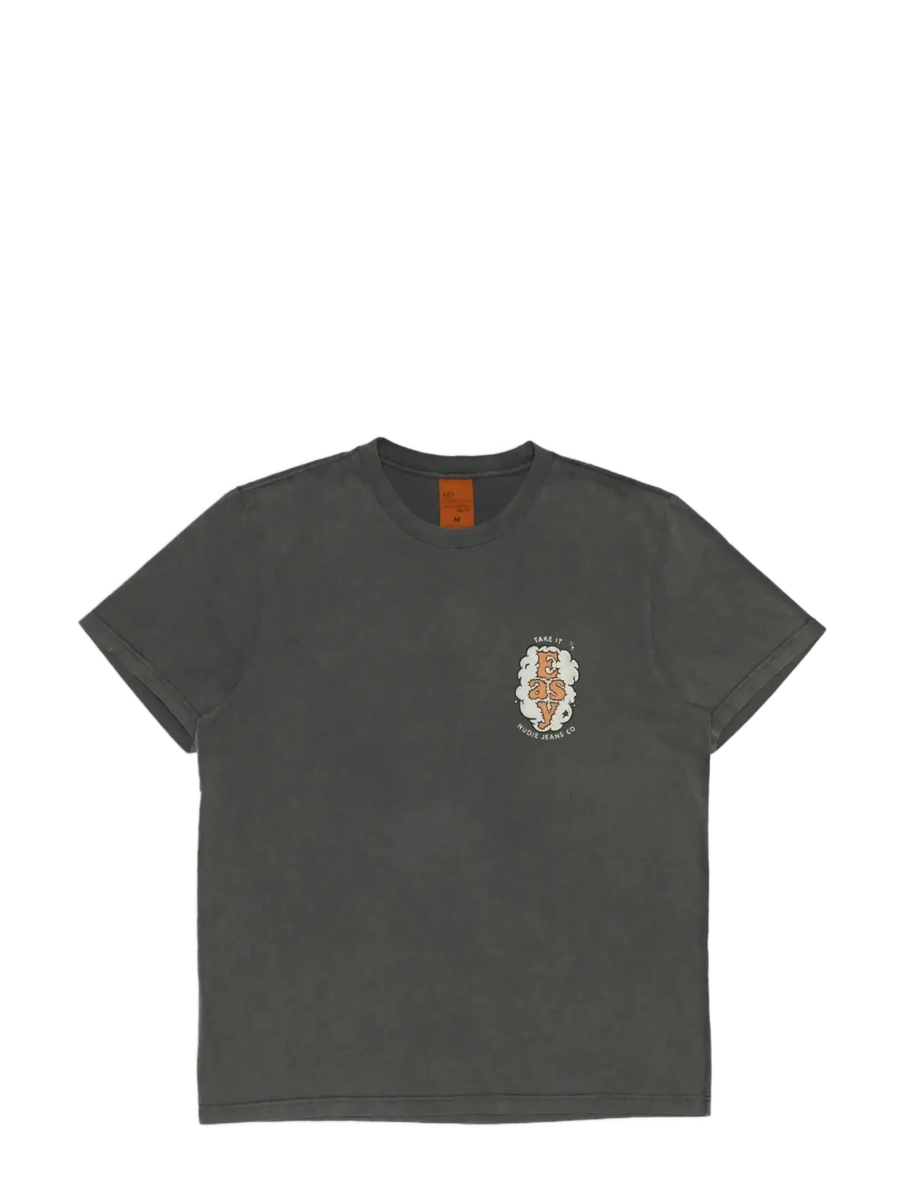 Nudie Jeans Roy T-Shirt Easy Cloud Antracite, X L, Grey, T-Shirts > Kortærmede, Herre