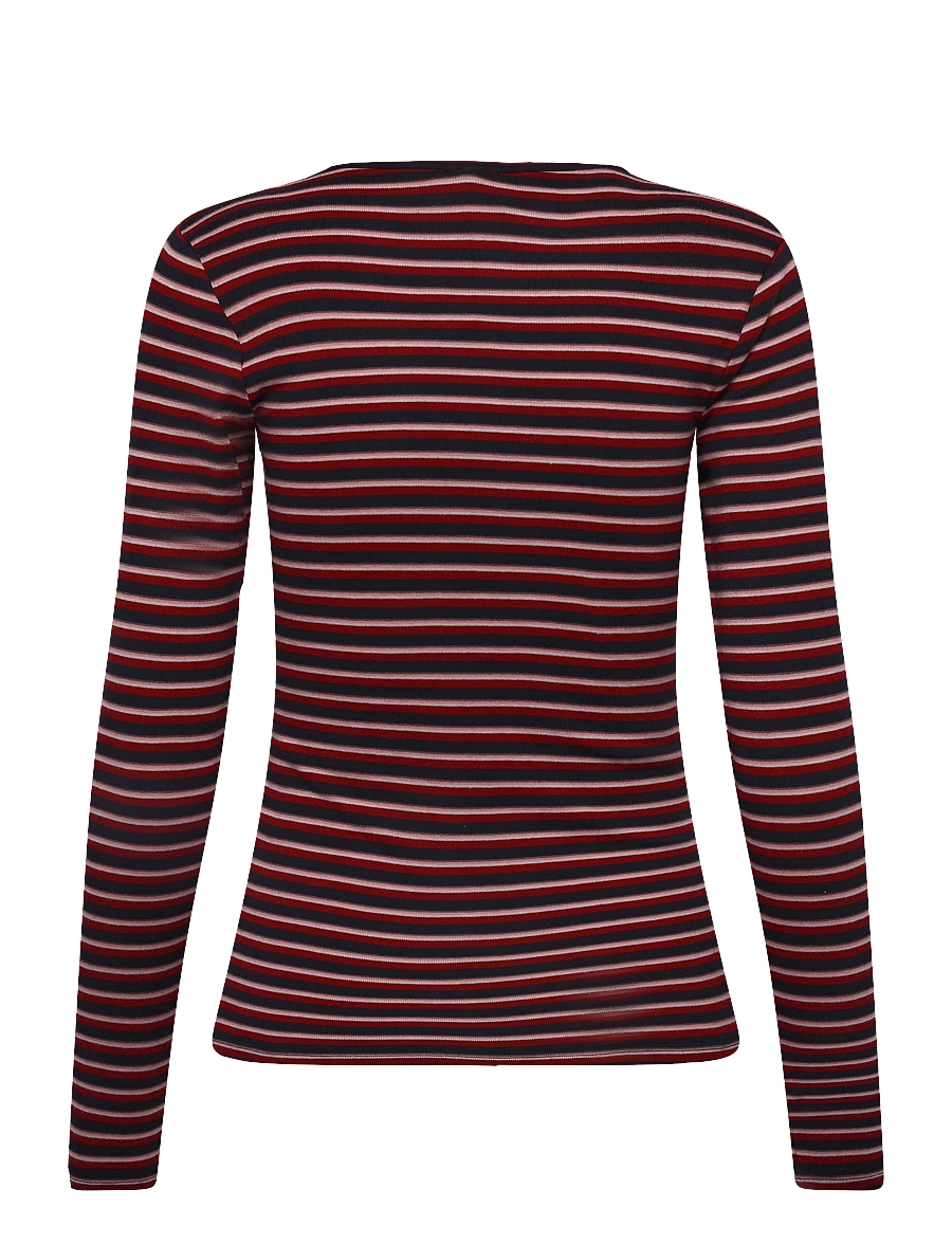 Nudie Jeans - Jessy LS T-Shirt Striped Rib Multi - pikkade varrukatega topid - multi - 2