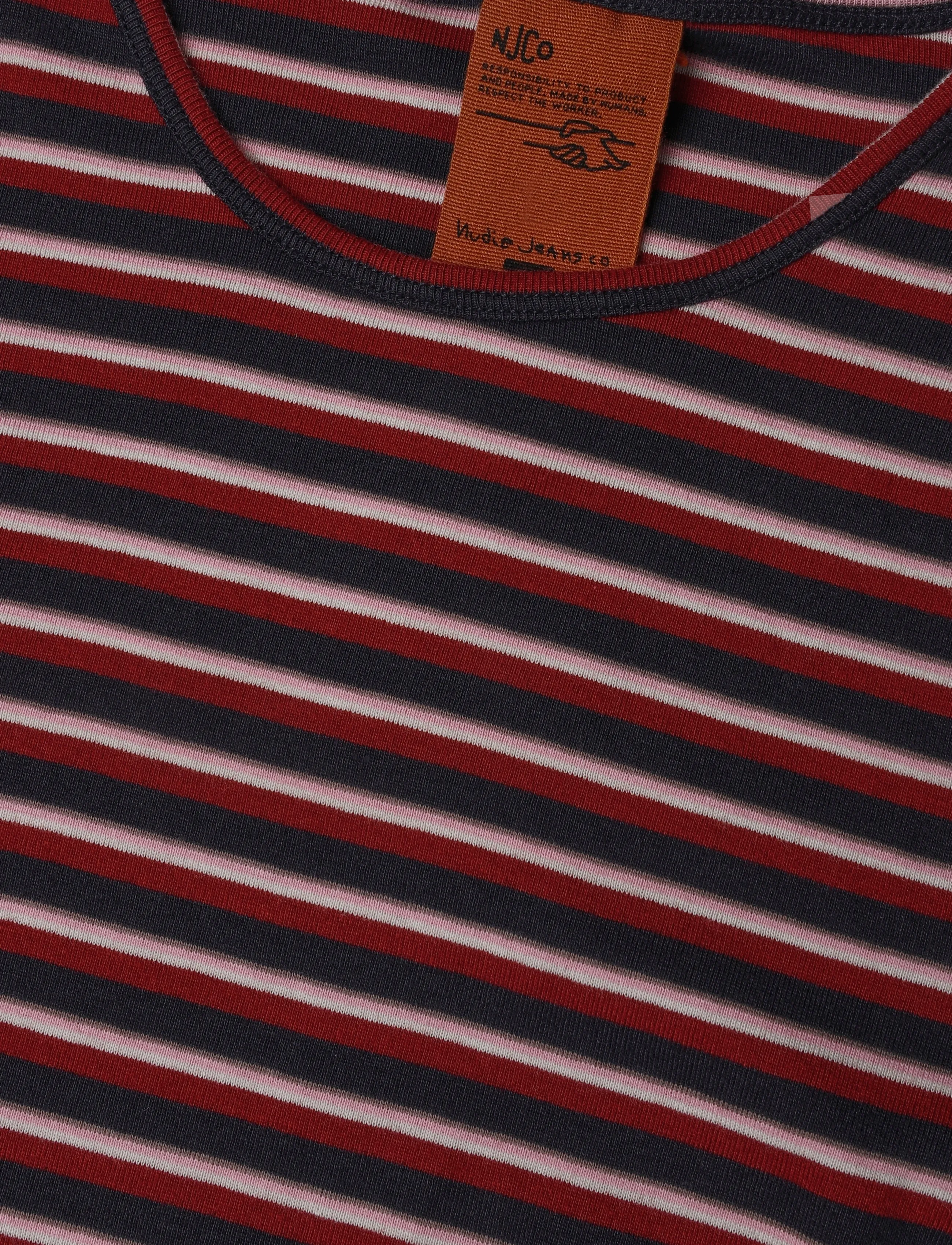 Nudie Jeans - Jessy LS T-Shirt Striped Rib Multi - pikkade varrukatega topid - multi - 3