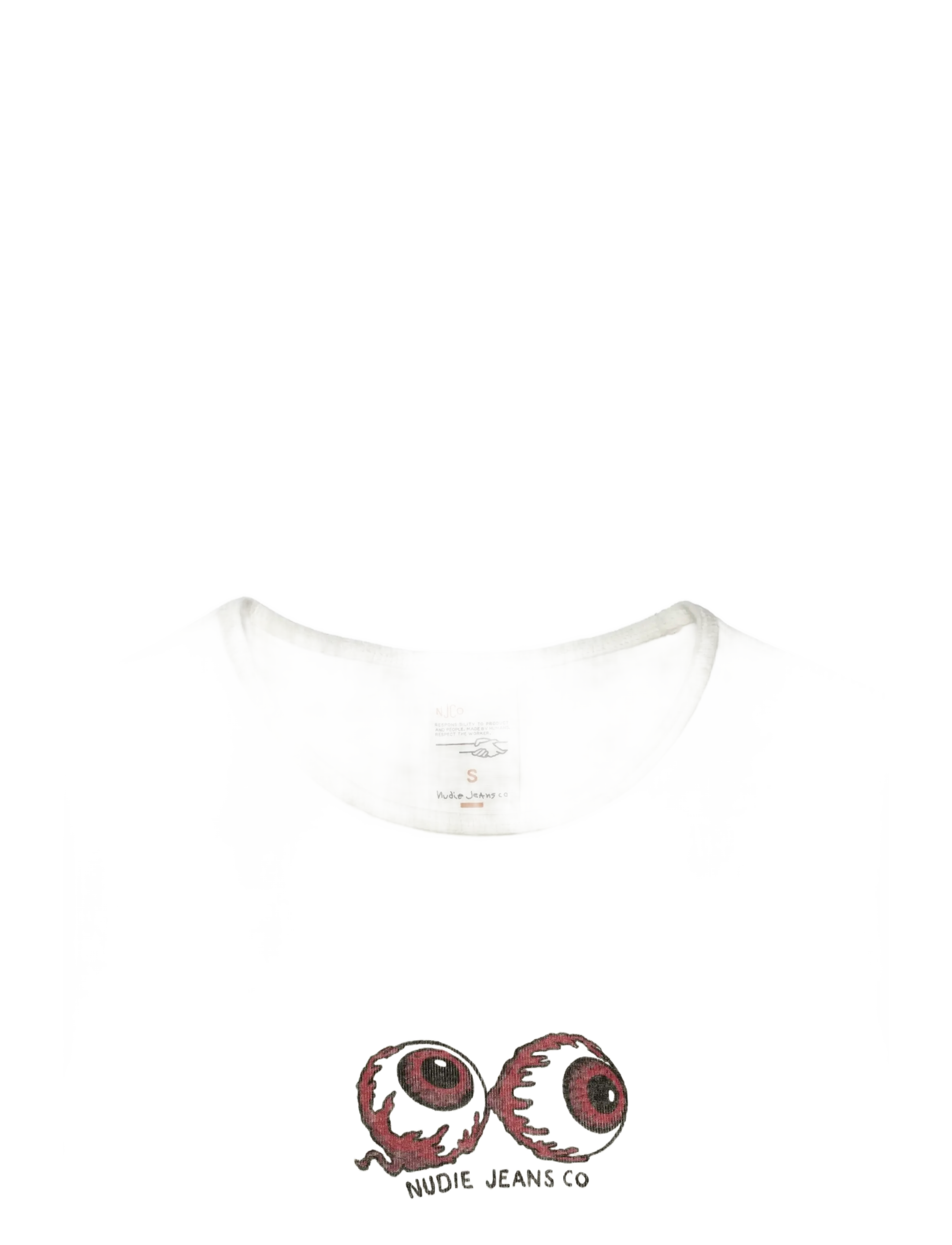 Nudie Jeans - Eve T-Shirt Eyeballs Offwhite - offwhite - 2