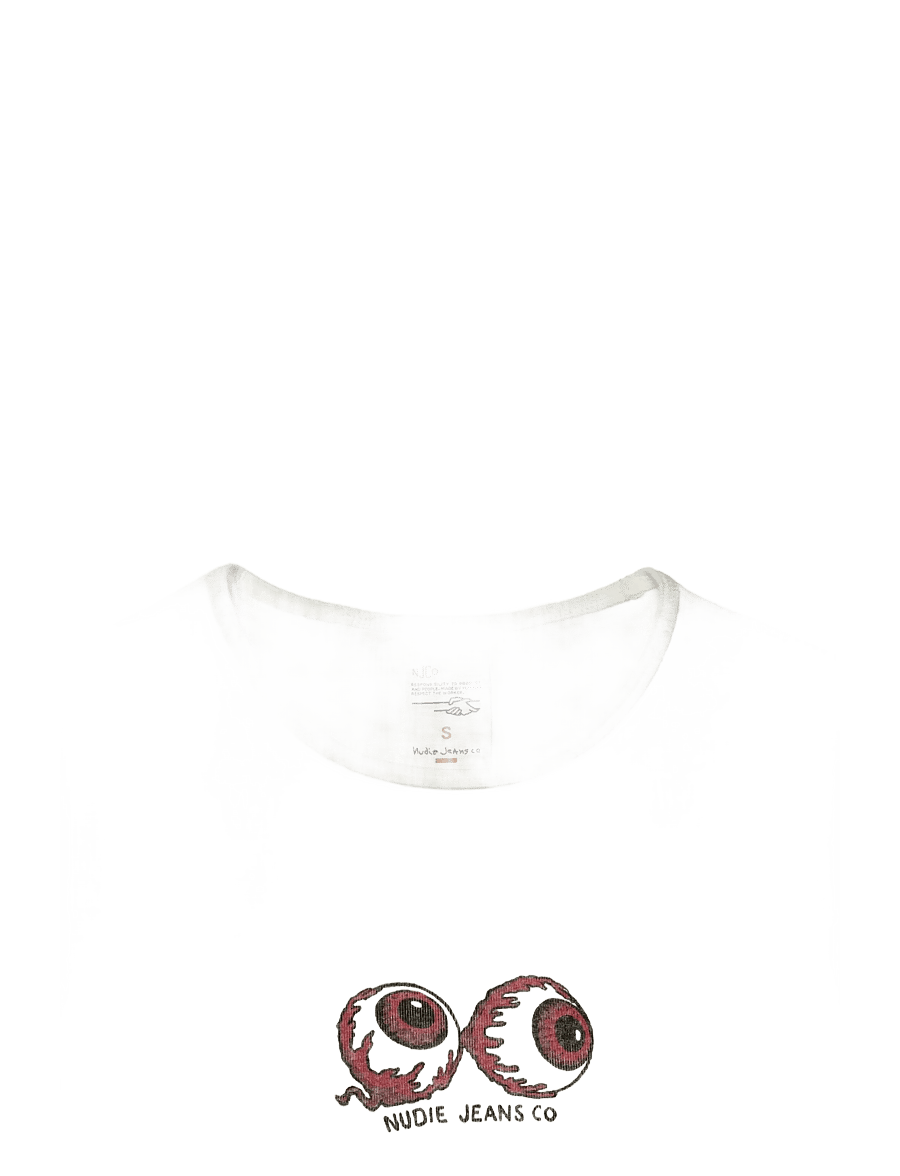 Nudie Jeans - Eve T-Shirt Eyeballs Offwhite - t-shirts - offwhite - 2