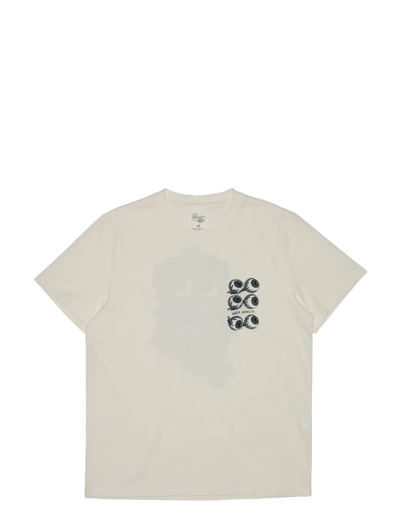 Nudie Jeans Roy T-Shirt Wall Crack Chalk White - Rannarõivad - CHALK WHITE / cream