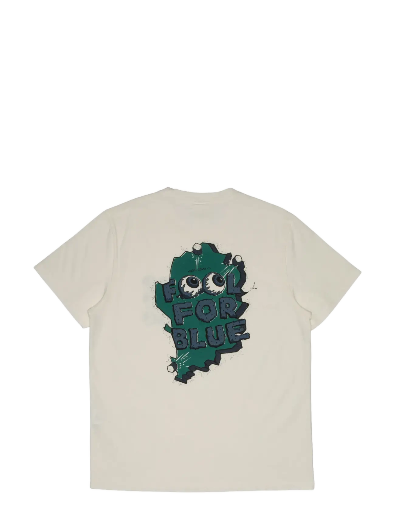 Nudie Jeans - Roy T-Shirt Wall Crack Chalk White - chalk white - 1