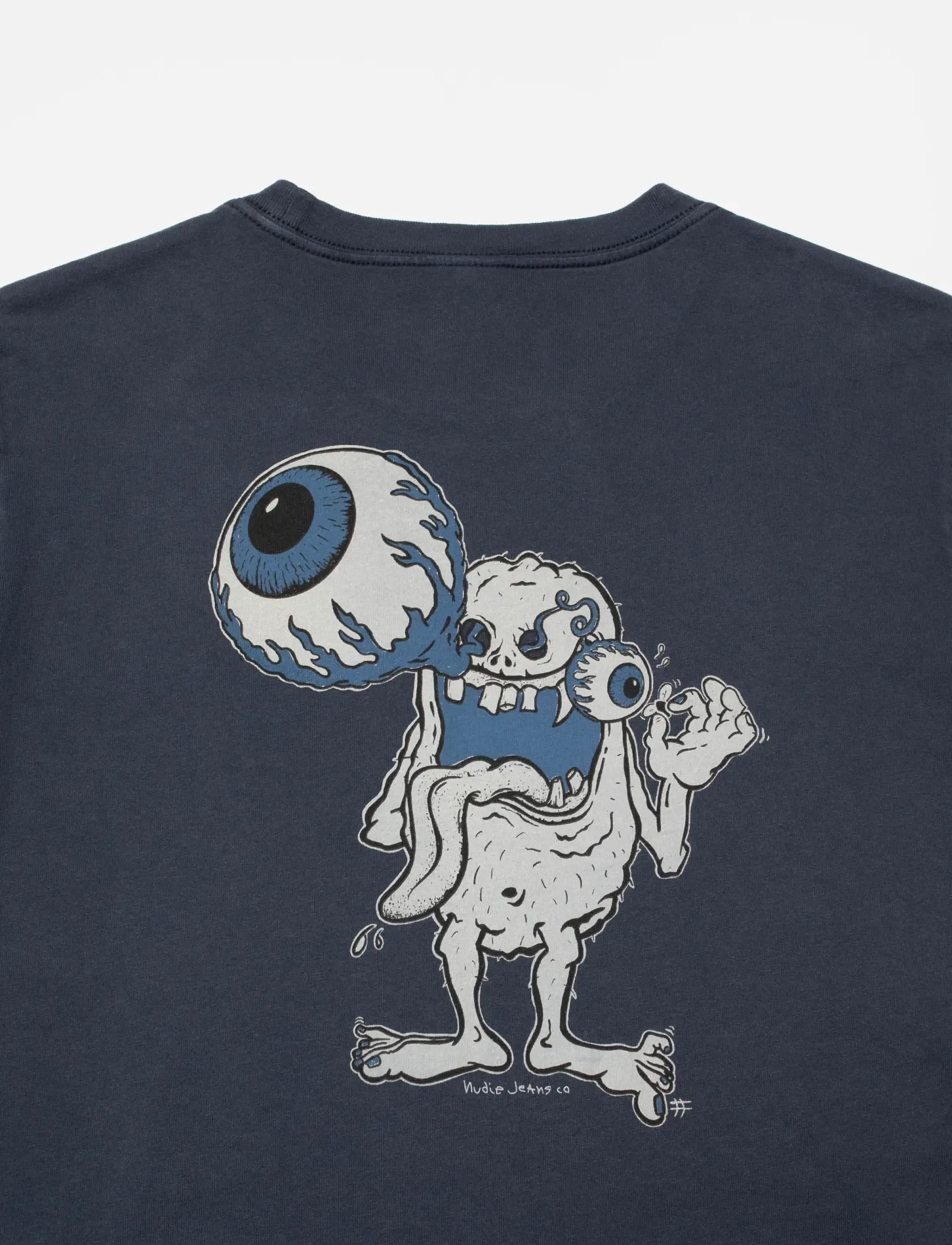 Nudie Jeans - Roy T-Shirt Freaky Dark Blue - dark blue - 3