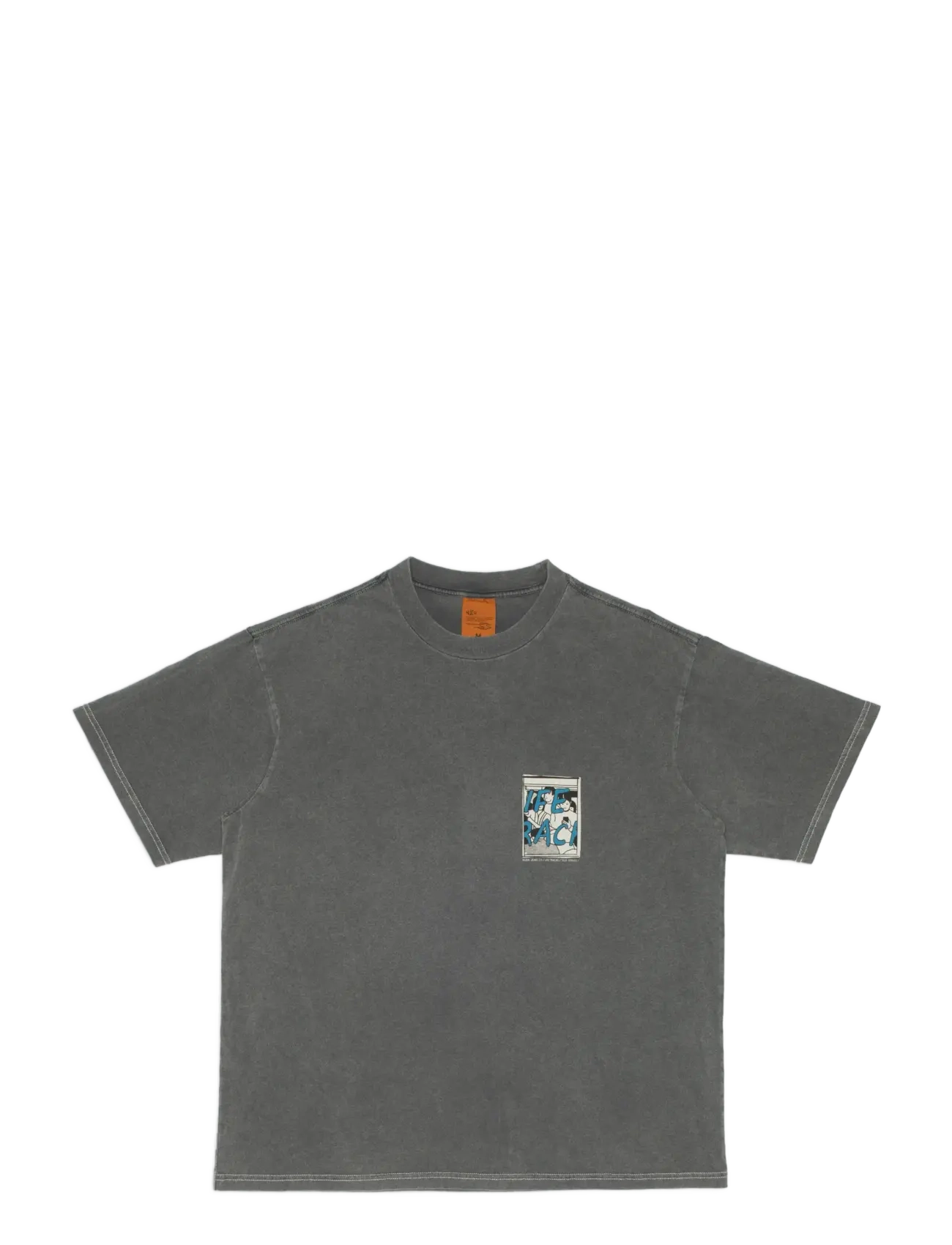 Nudie Jeans - Koffe T-Shirt LifeTracks III Antracite - antracite - 1