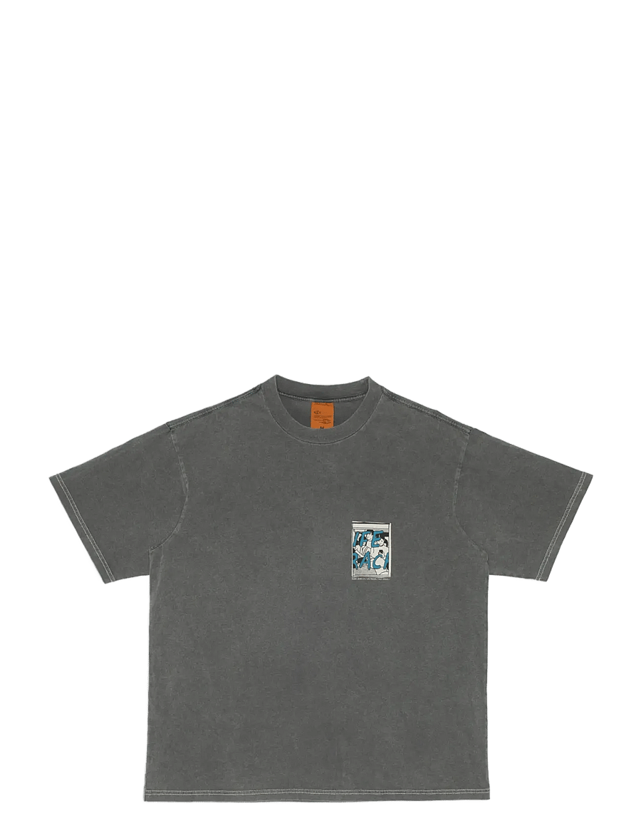 Nudie Jeans - Koffe T-Shirt LifeTracks III Antracite - short-sleeved t-shirts - antracite - 1