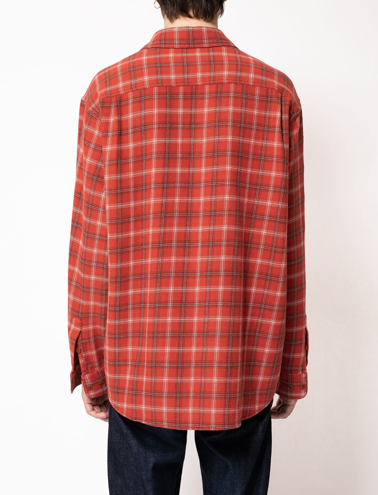 Nudie Jeans - Filip Flannel Lumber Check - poppy red - 4