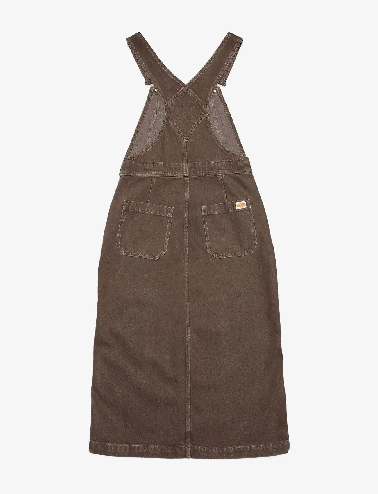 Nudie Jeans - Inger Dungarees Dress Espresso Brown - denimkjoler - brown - 2