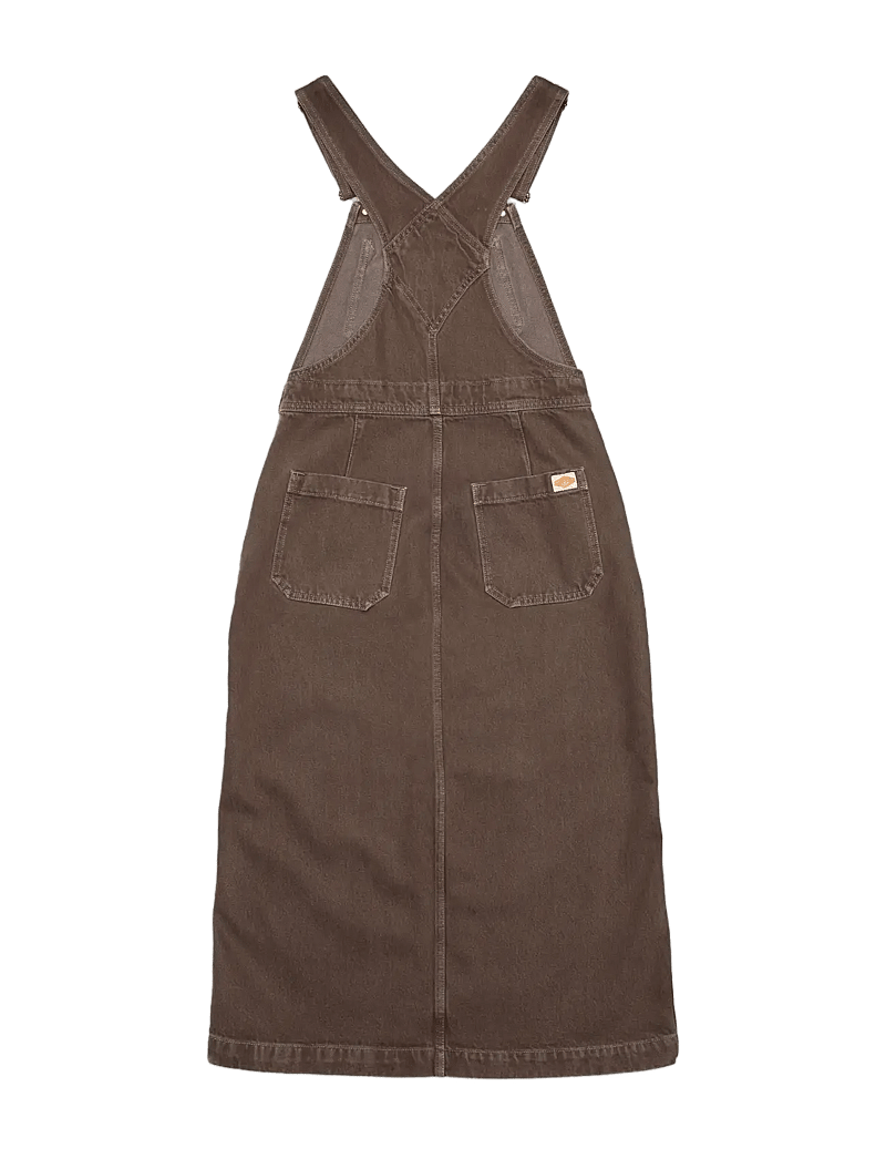 Nudie Jeans - Inger Dungarees Dress Espresso Brown - denimkjoler - brown - 2
