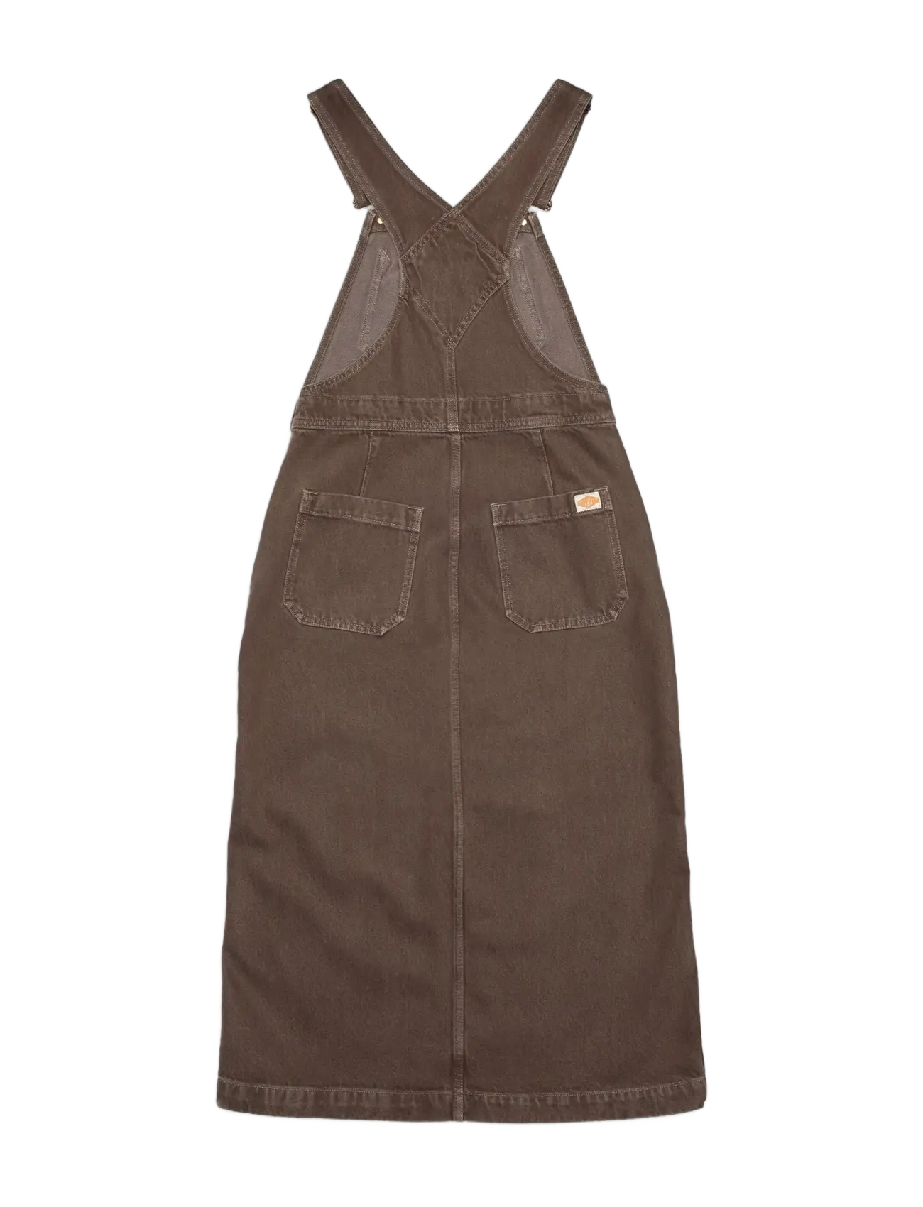 Nudie Jeans - Inger Dungarees Dress Espresso Brown - denimkjoler - brown - 2