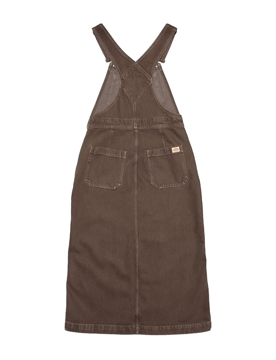 Nudie Jeans - Inger Dungarees Dress Espresso Brown - denimkjoler - brown - 2