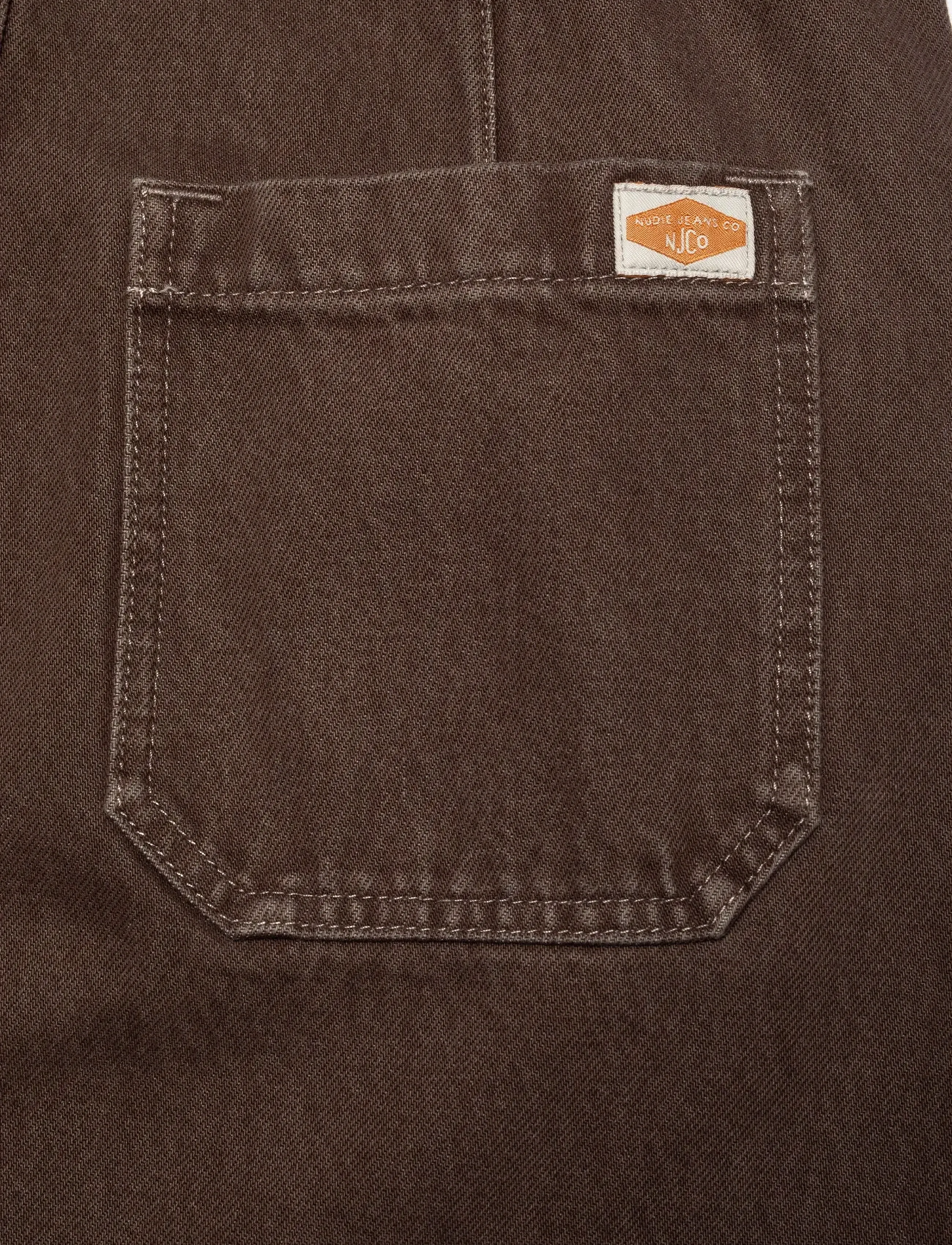 Nudie Jeans - Inger Dungarees Dress Espresso Brown - denimkjoler - brown - 4