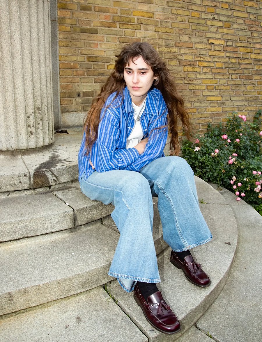 Nudie Jeans - Jutta Shirt Striped Blue/Offwhite - langärmlige hemden - blue/offwhite - 0