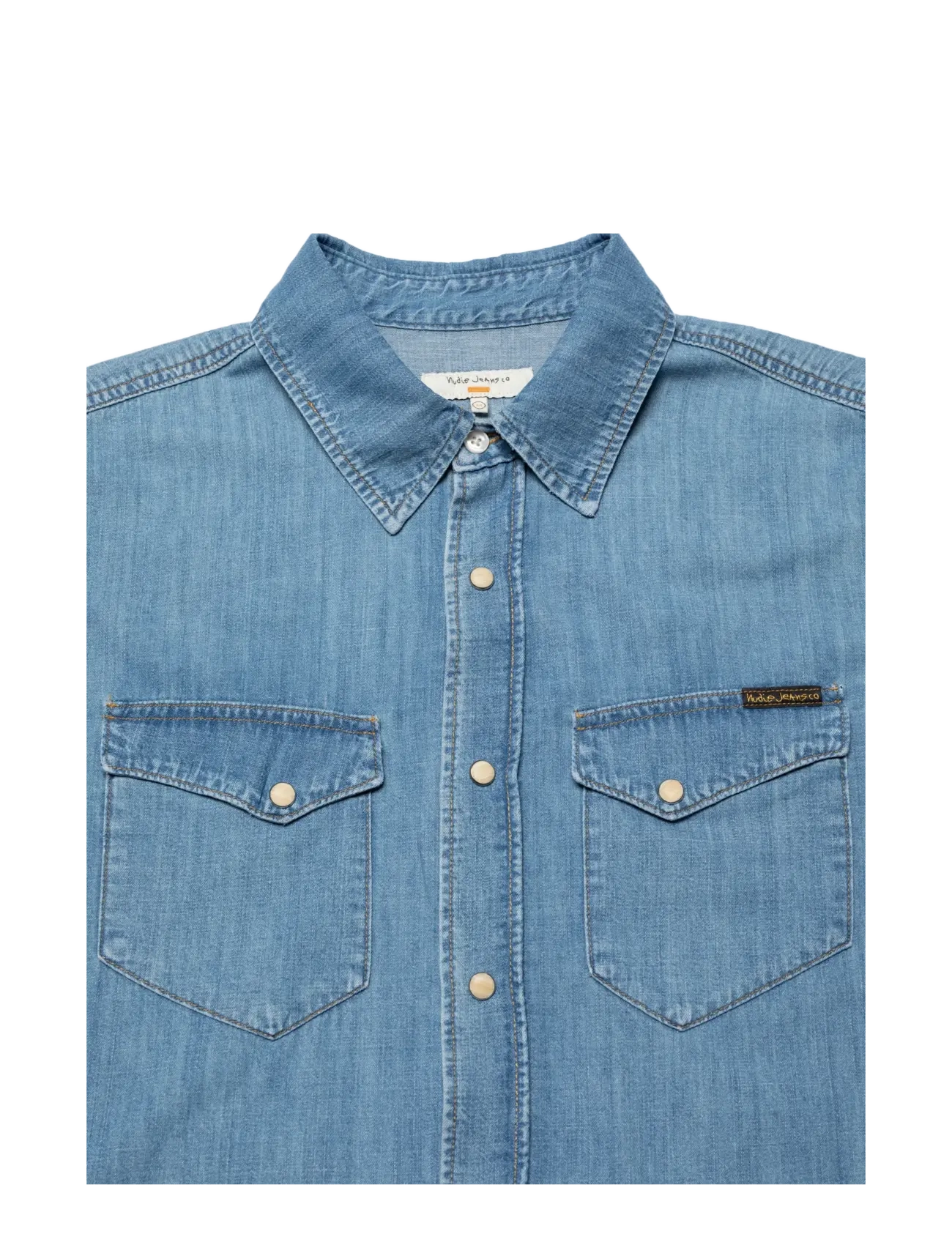 Nudie Jeans - Gunnar Light Used Denim Shirt Light Blue - jeanshemden - light blue - 2
