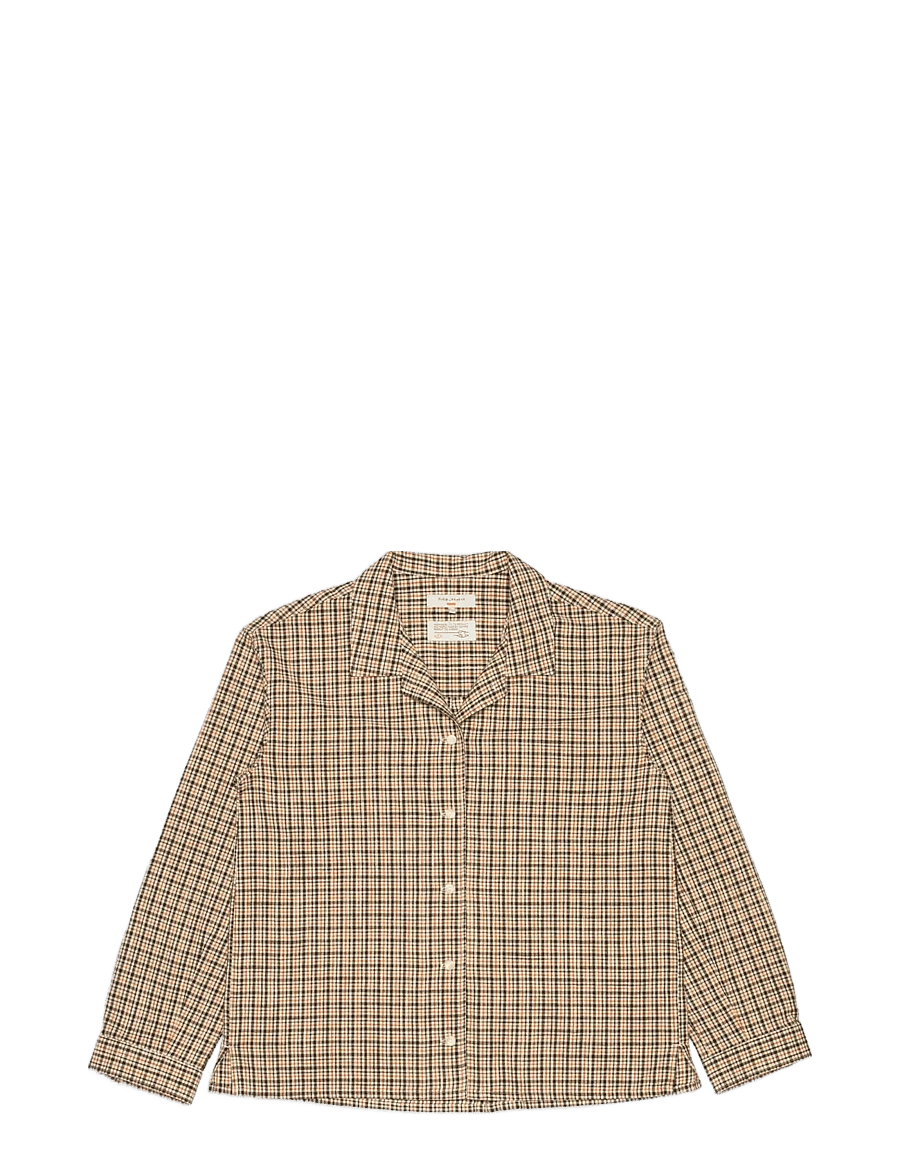 Nudie Jeans - Juni Checked Shirt - langärmlige hemden - brown - 1