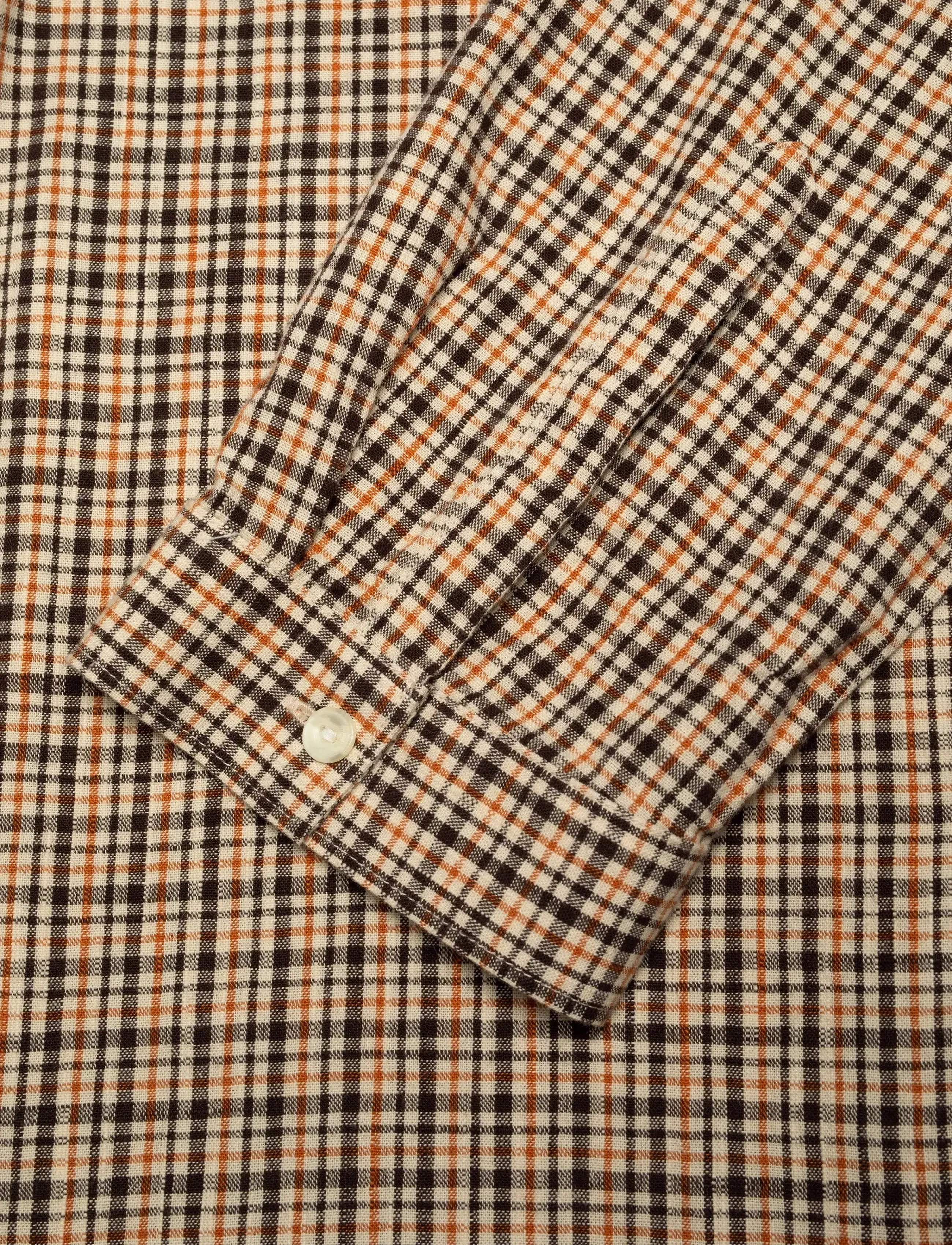 Nudie Jeans - Juni Checked Shirt - långärmade skjortor - brown - 4