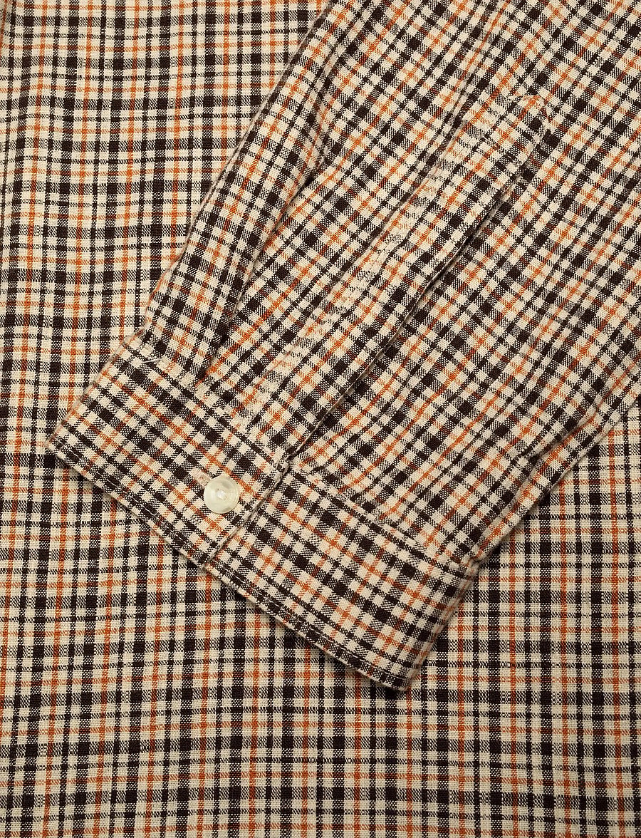 Nudie Jeans - Juni Checked Shirt - langärmlige hemden - brown - 4