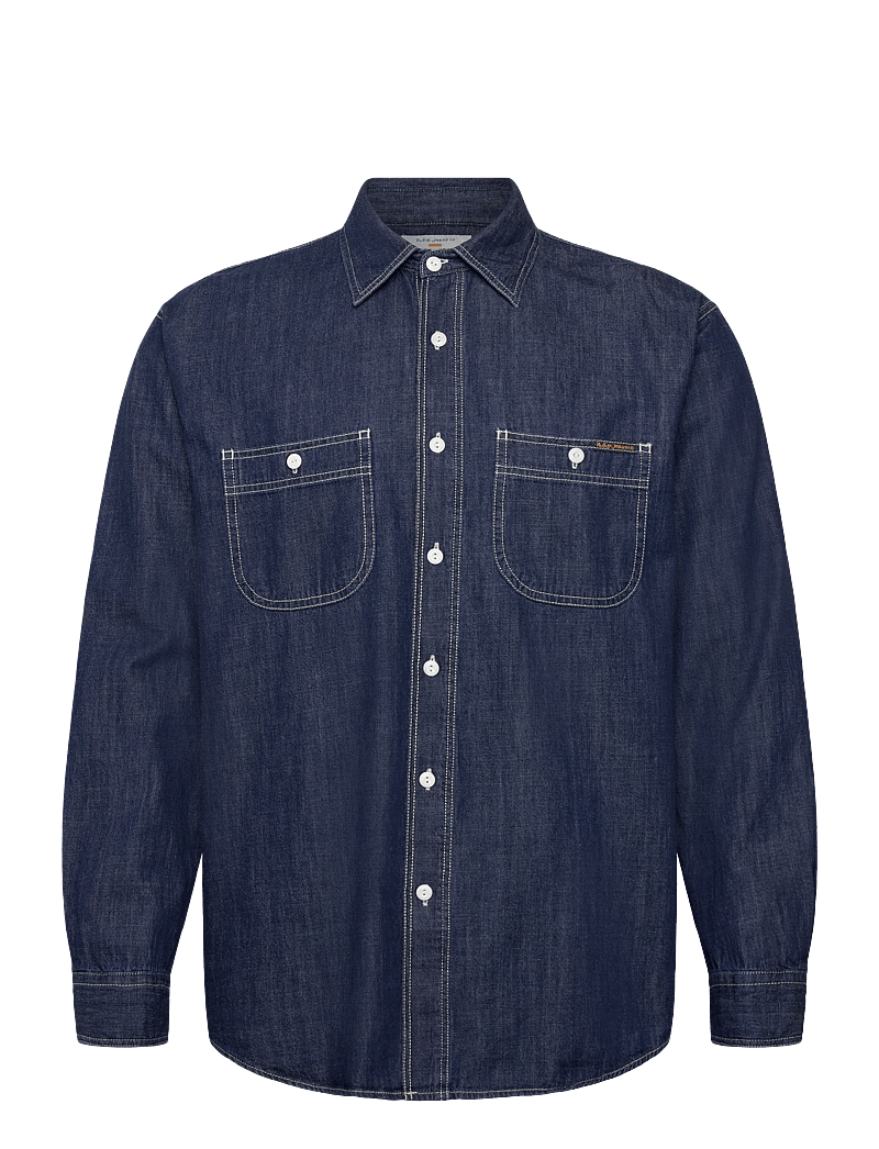 Nudie Jeans - Julian Denim Shirt Rinsed - basic skjortor - blue - 1