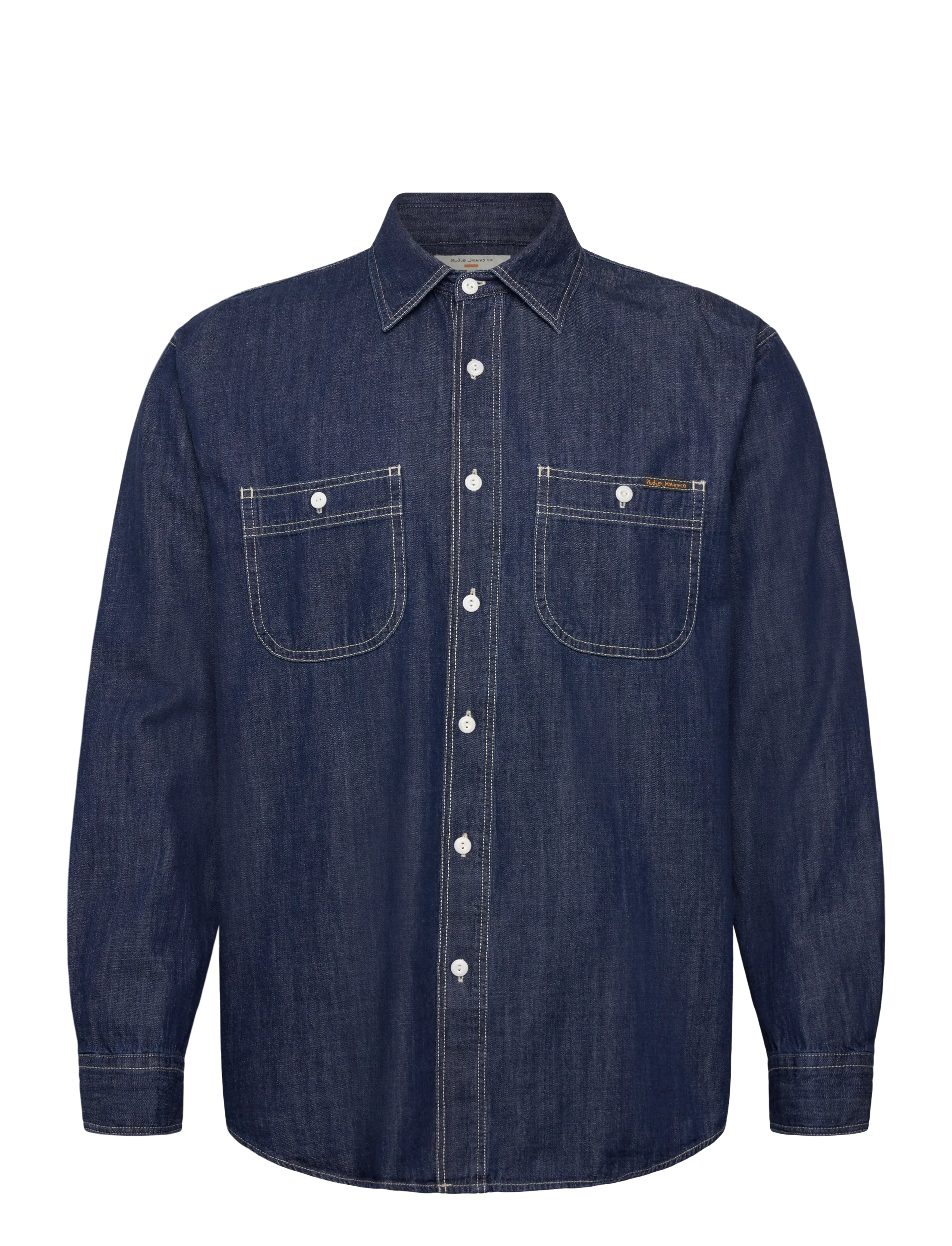 Nudie Jeans - Julian Denim Shirt Rinsed - chemises basiques - blue - 1