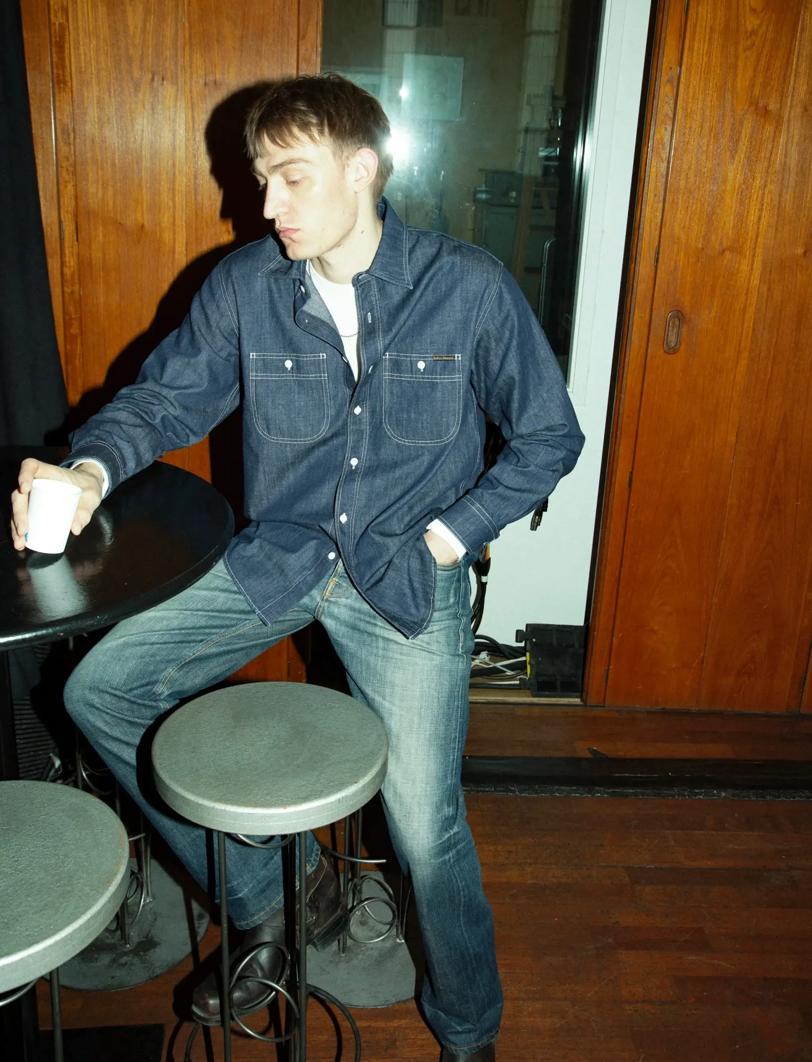 Nudie Jeans Julian Denim Shirt Rinsed - Denimskjorter - BLUE / navy
