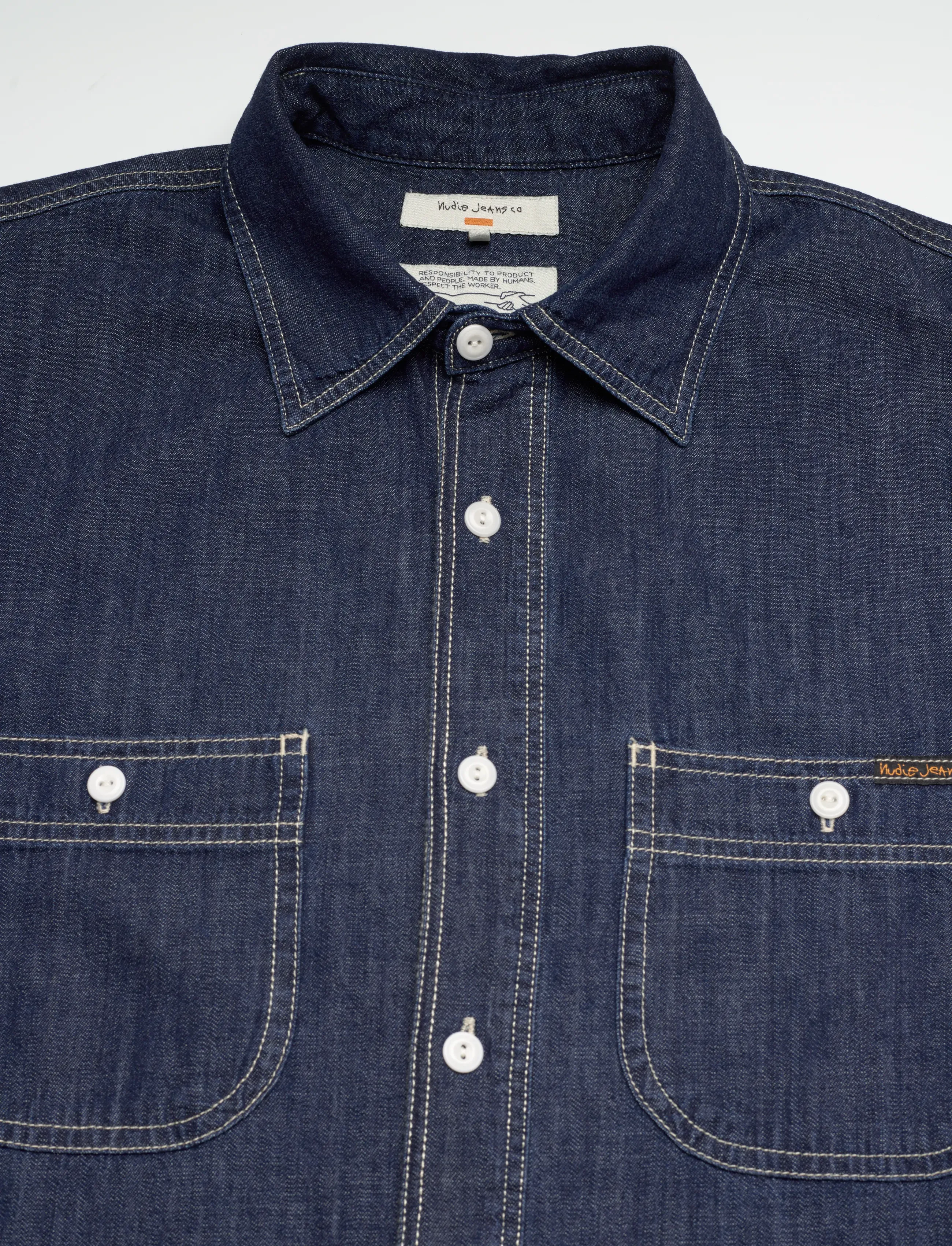 Nudie Jeans - Julian Denim Shirt Rinsed - chemises basiques - blue - 3