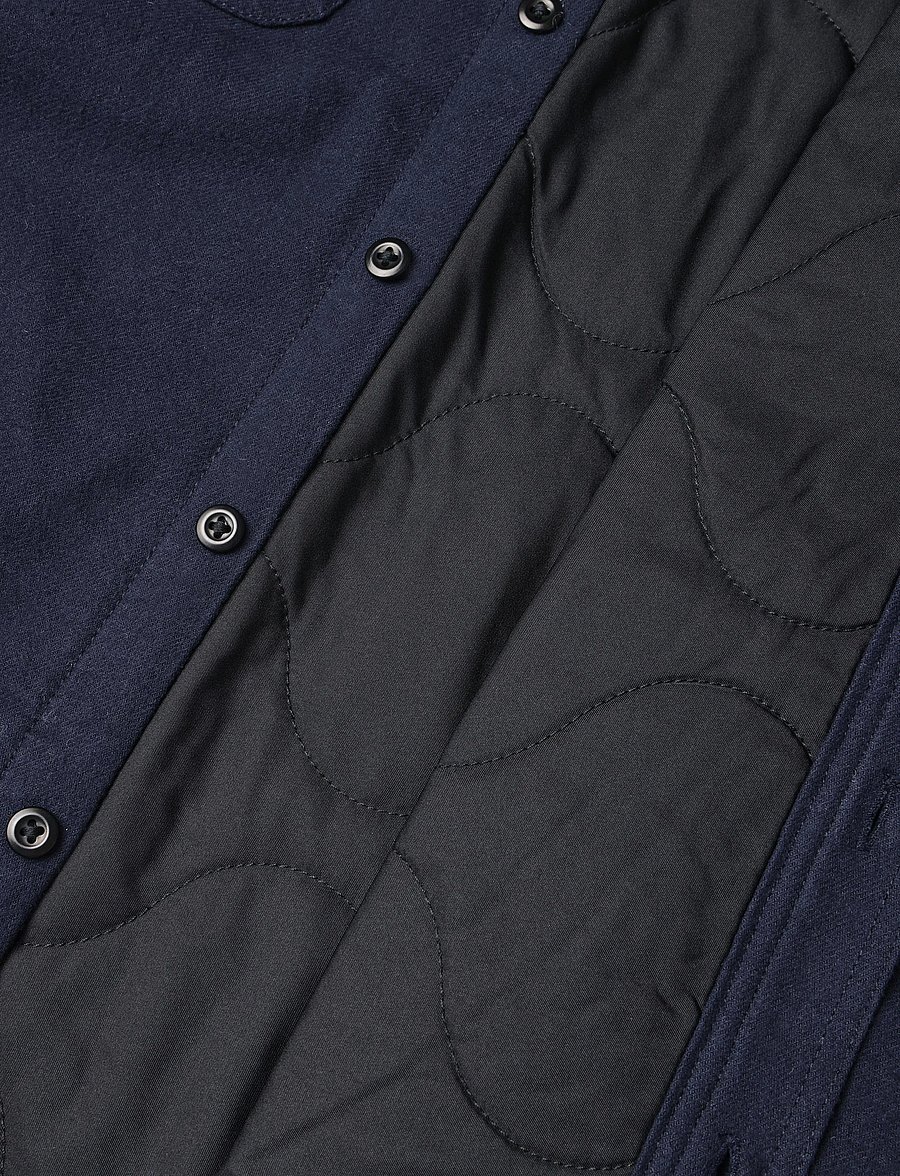 Nudie Jeans - Glenn Padded Shirt Flannel Blueberry - basic-hemden - blueberry - 3