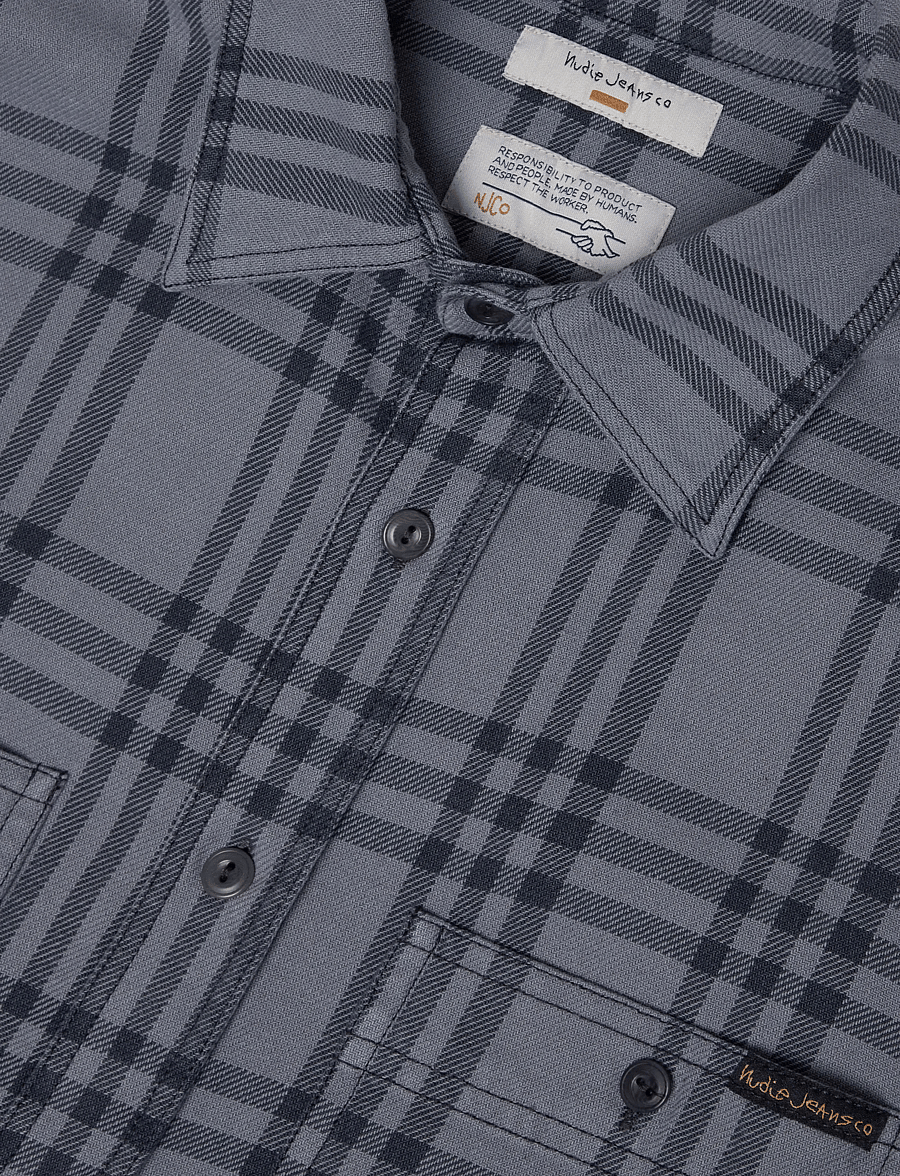 Nudie Jeans - Julian Shirt Grey Check Multi - multi - 2