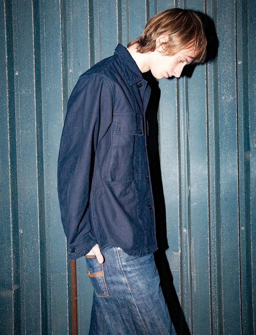 Nudie Jeans - Nino Shirt Back Sateen Indigo - indigo - 0