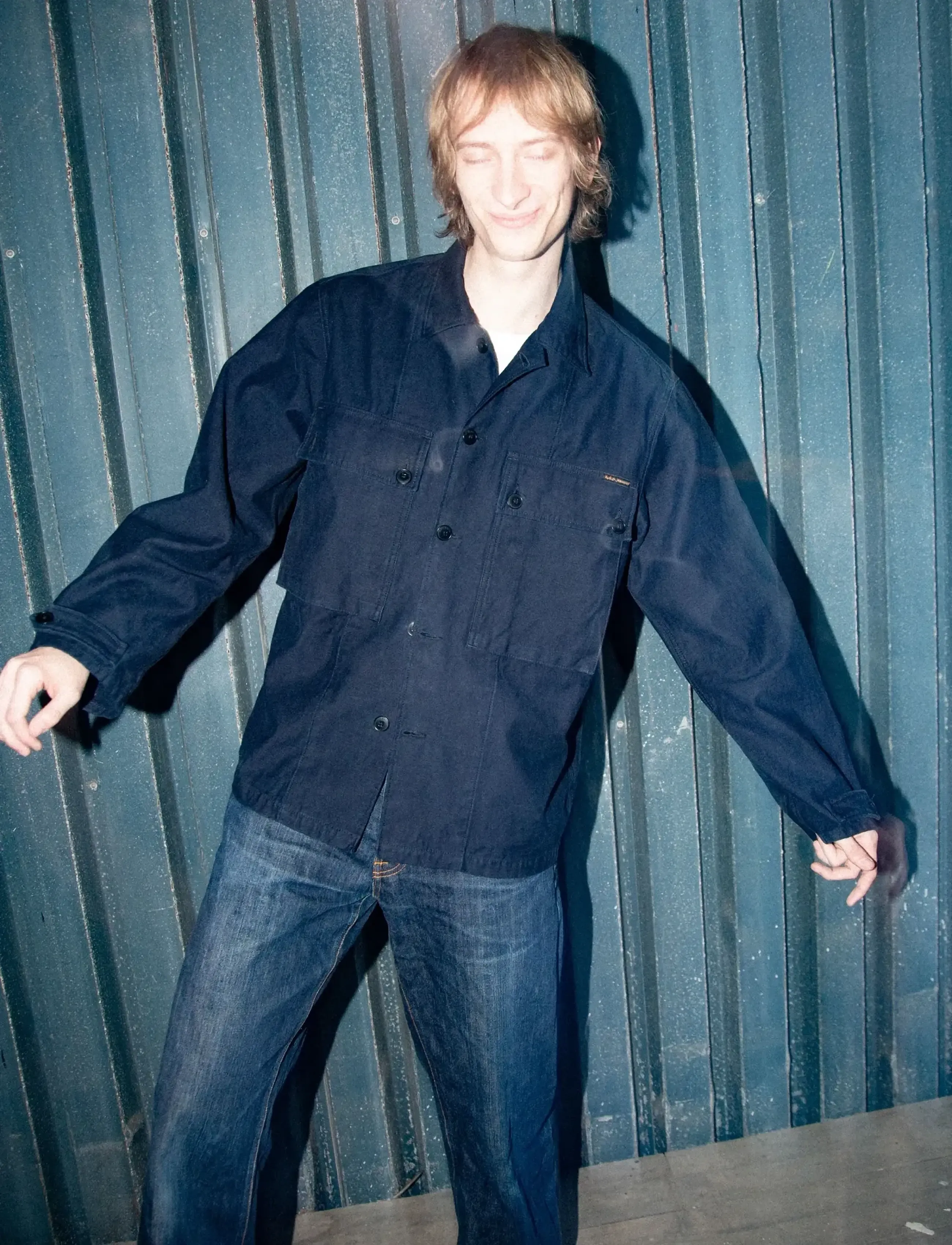 Nudie Jeans - Nino Shirt Back Sateen Indigo - indigo - 3