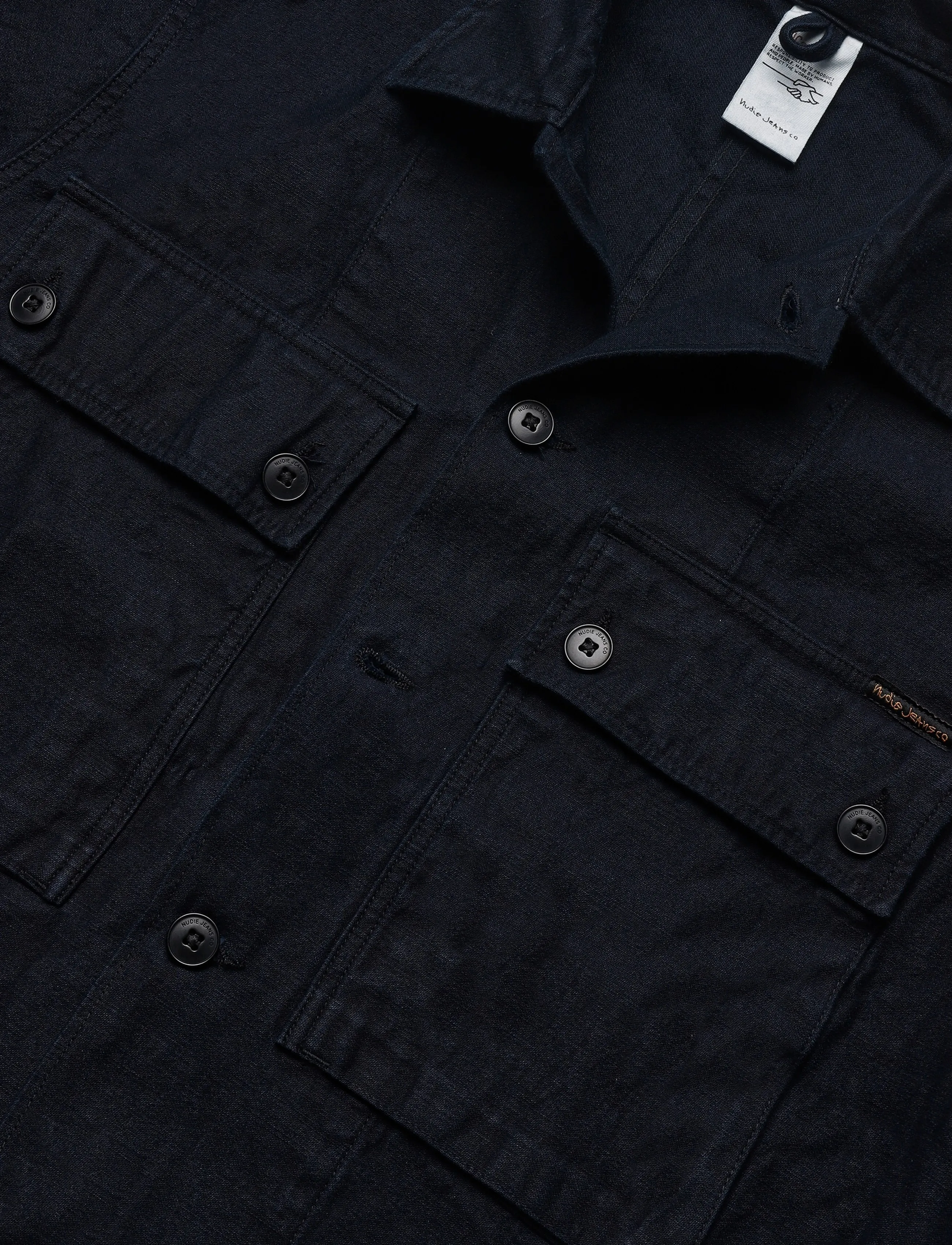 Nudie Jeans - Nino Shirt Back Sateen Indigo - indigo - 4