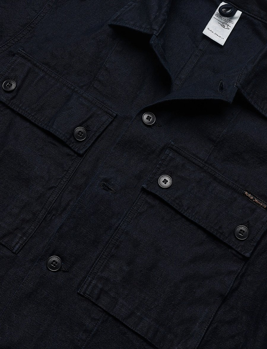 Nudie Jeans - Nino Shirt Back Sateen Indigo - indigo - 4