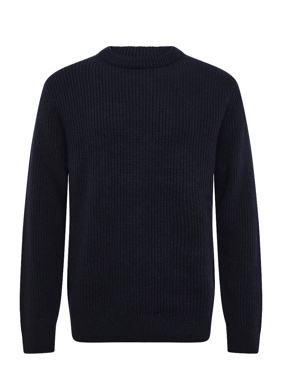 Nudie Jeans - August Rib Wool Sweater Navy - rundhals - navy - 1
