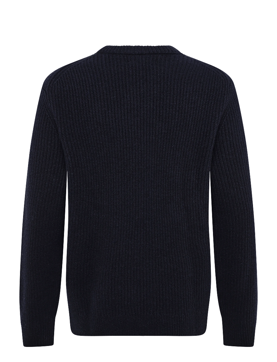 Nudie Jeans - August Rib Wool Sweater Navy - rundhals - navy - 2