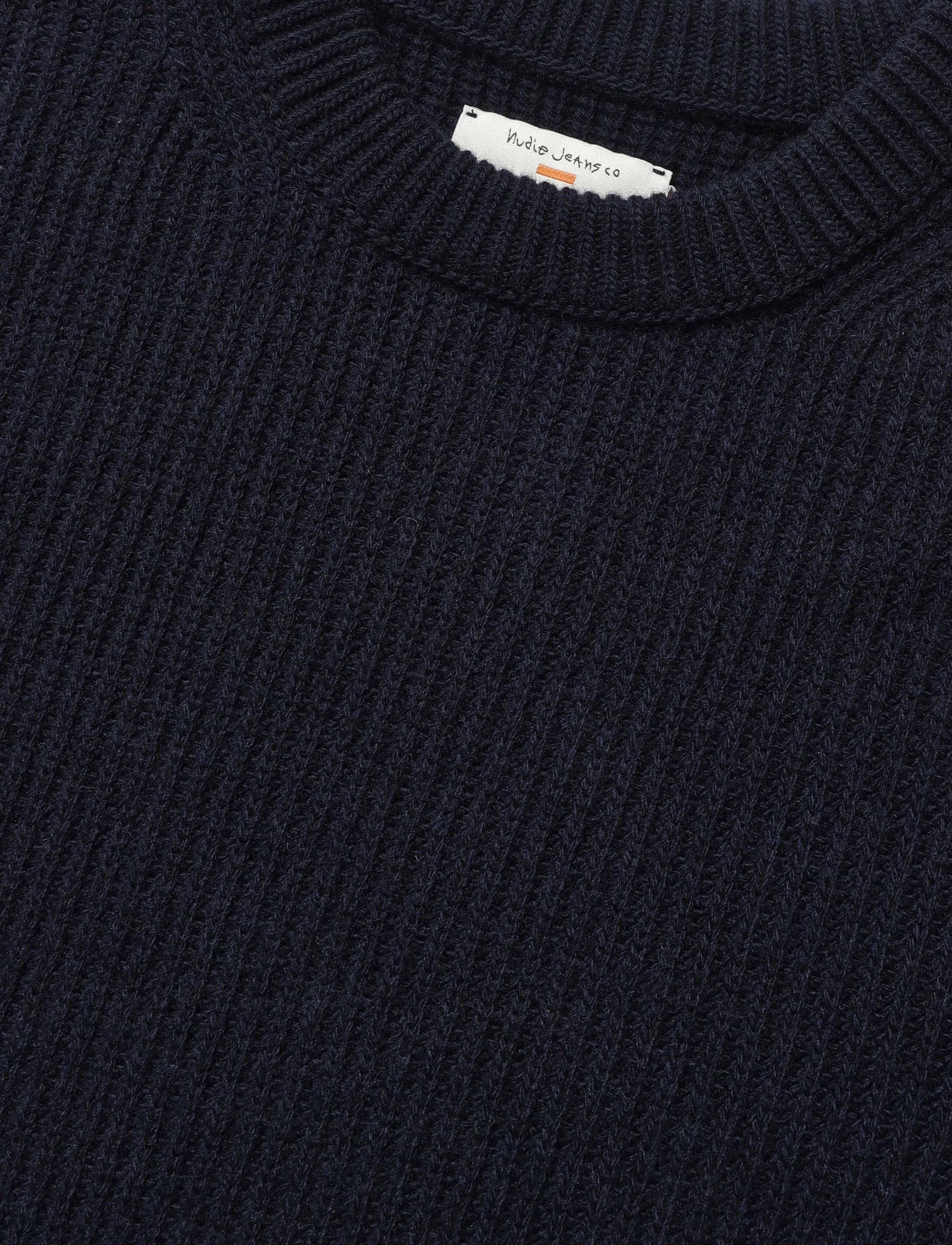 Nudie Jeans - August Rib Wool Sweater Navy - navy - 2