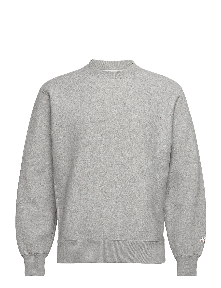 Nudie Jeans - Hasse Crew Neck Greymelange - shoppa efter stil - greymelange - 0