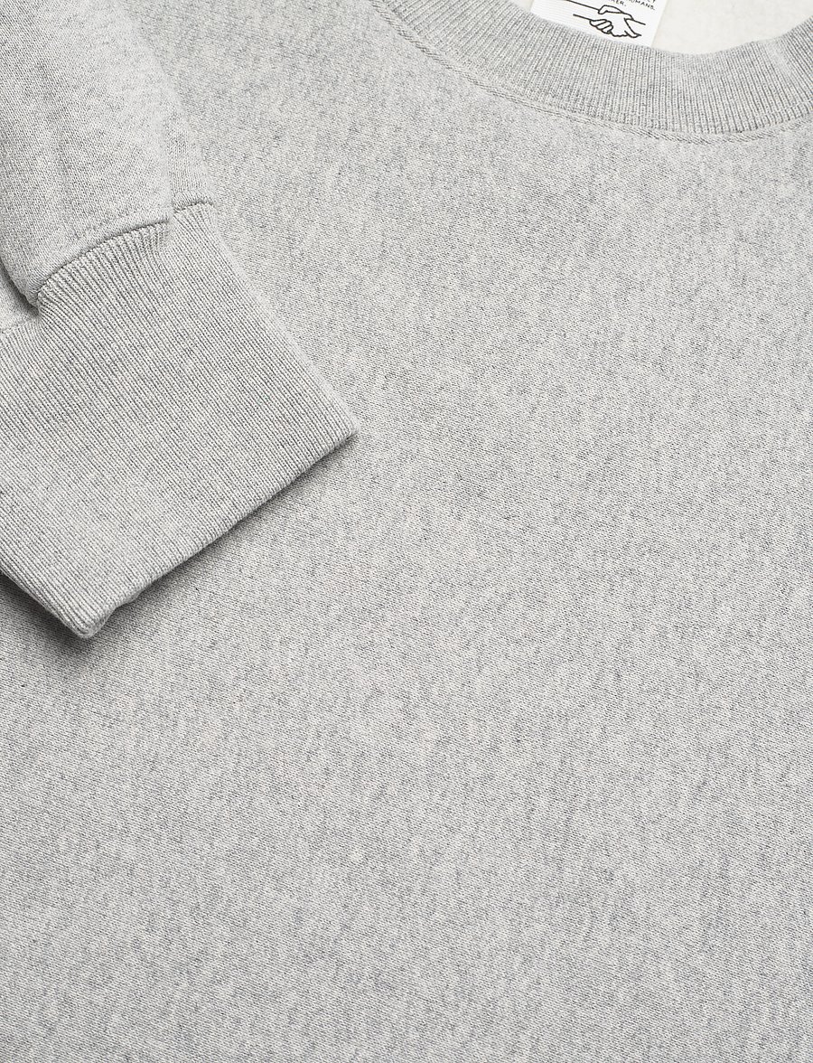 Nudie Jeans - Hasse Crew Neck Greymelange - shoppa efter stil - greymelange - 2