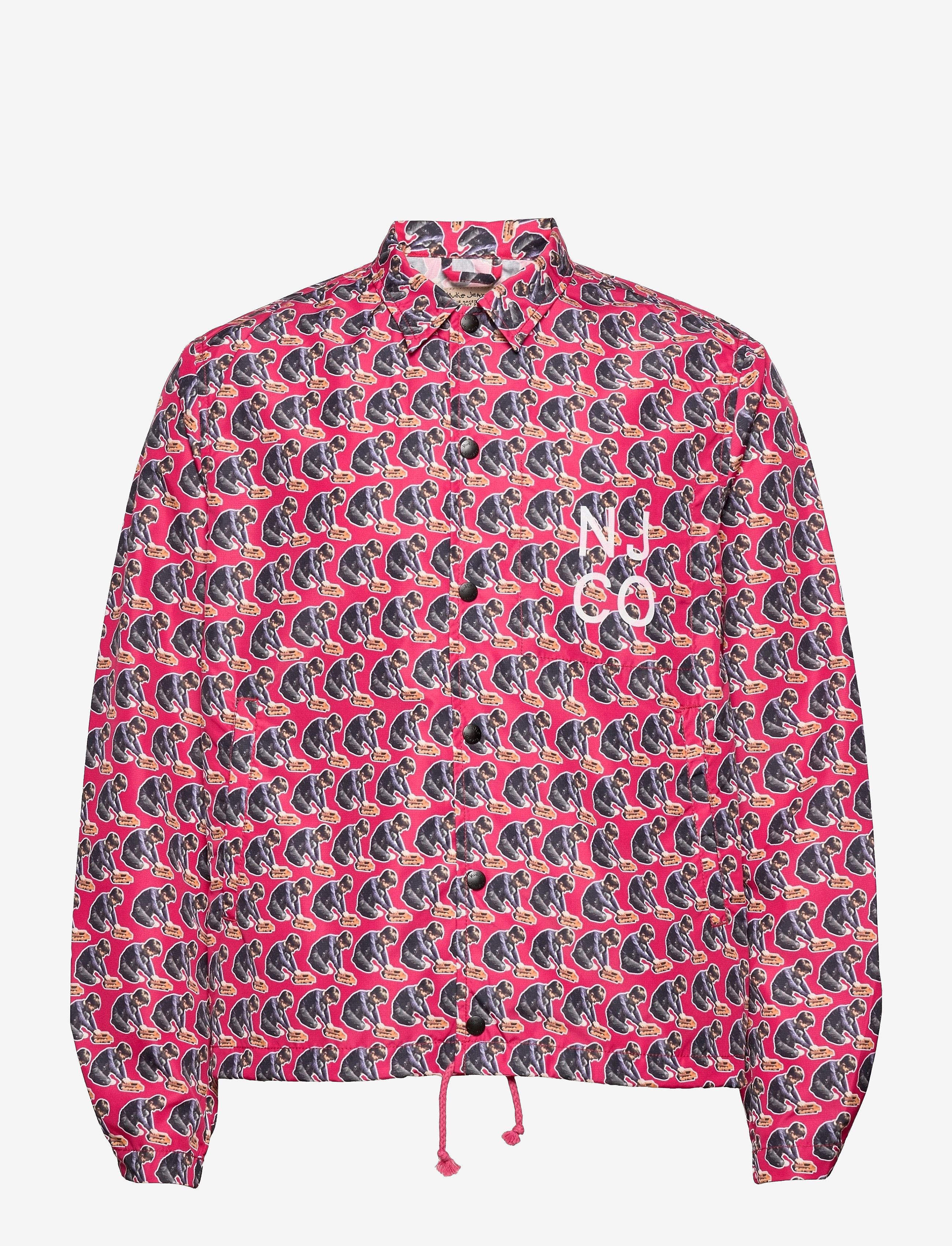 NUDIE JEANS Josef Coach Jkt Logo Junge Pink - M - Herren