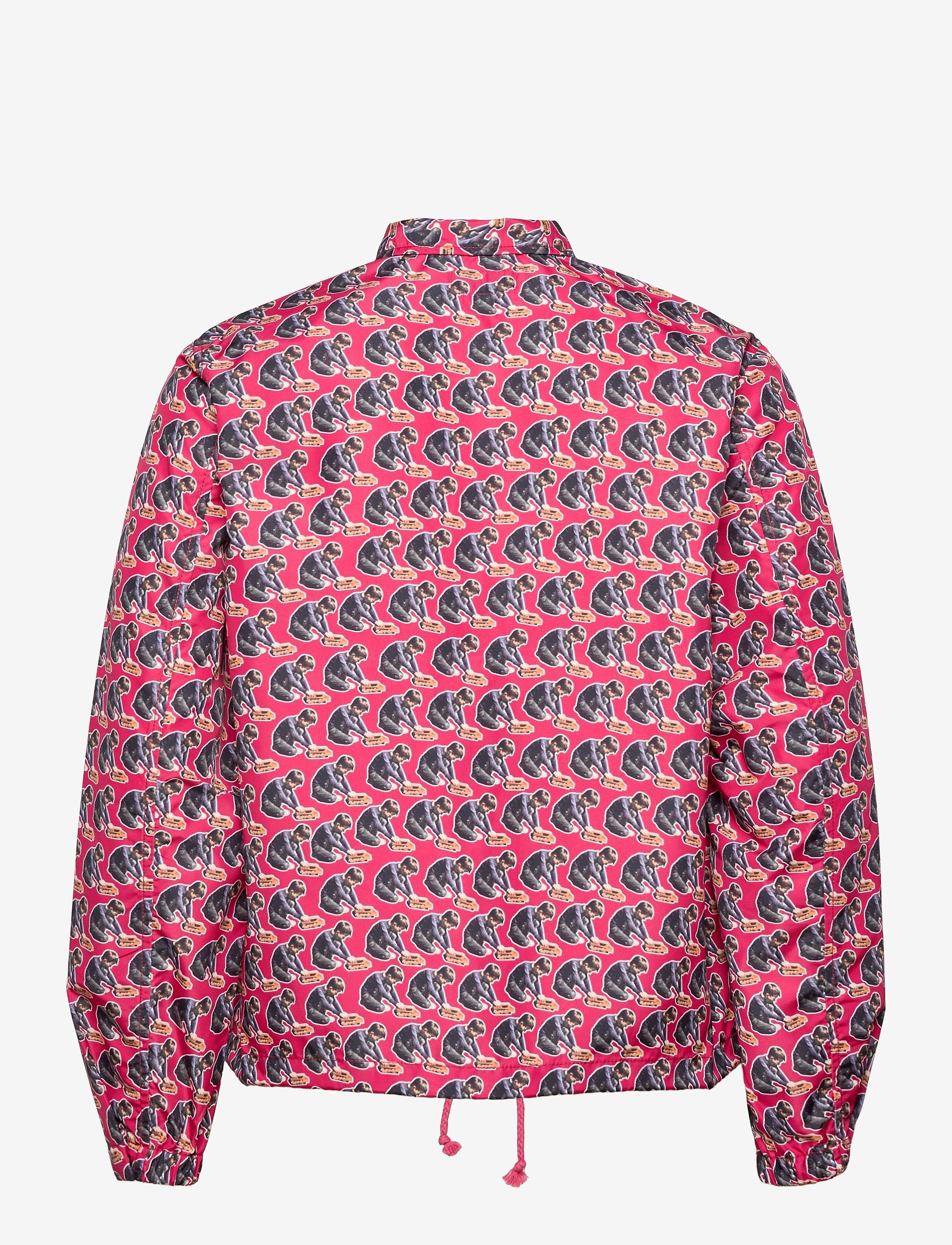 Nudie Jeans - Josef Coach Jkt Logo Boy - frühlingsjacken - cerise - 1
