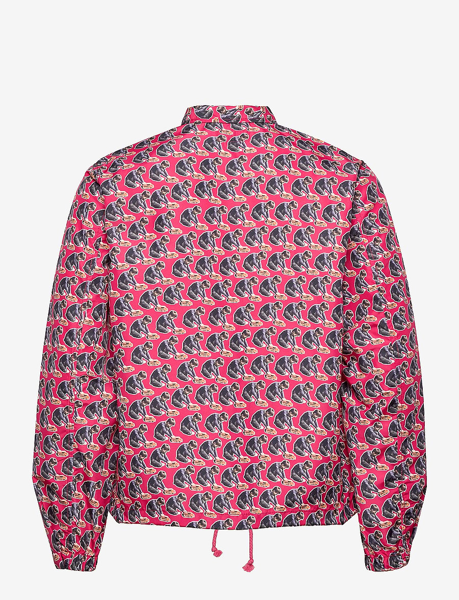 Nudie Jeans - Josef Coach Jkt Logo Boy - frühlingsjacken - cerise - 1