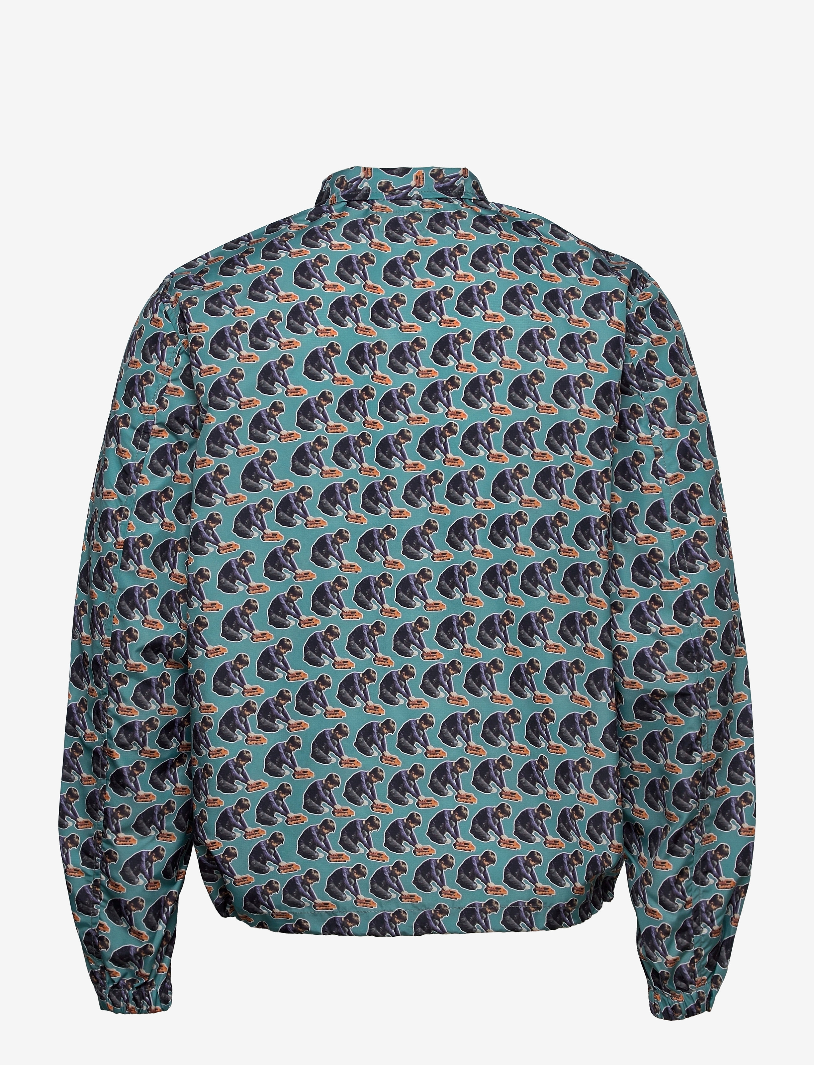 Nudie Jeans - Josef Coach Jkt Logo Boy - forårsjakker - turquoise - 1