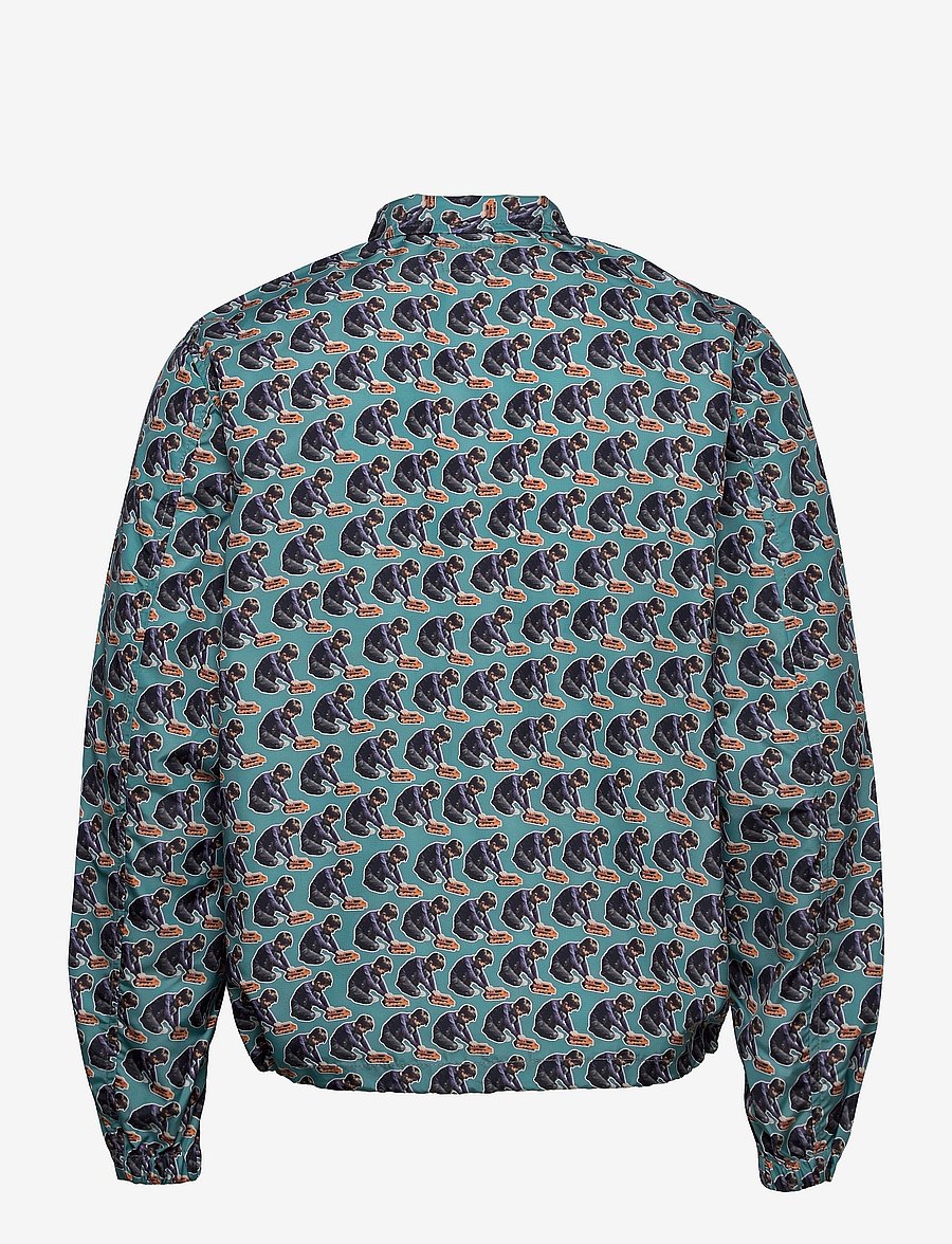Nudie Jeans - Josef Coach Jkt Logo Boy - frühlingsjacken - turquoise - 1