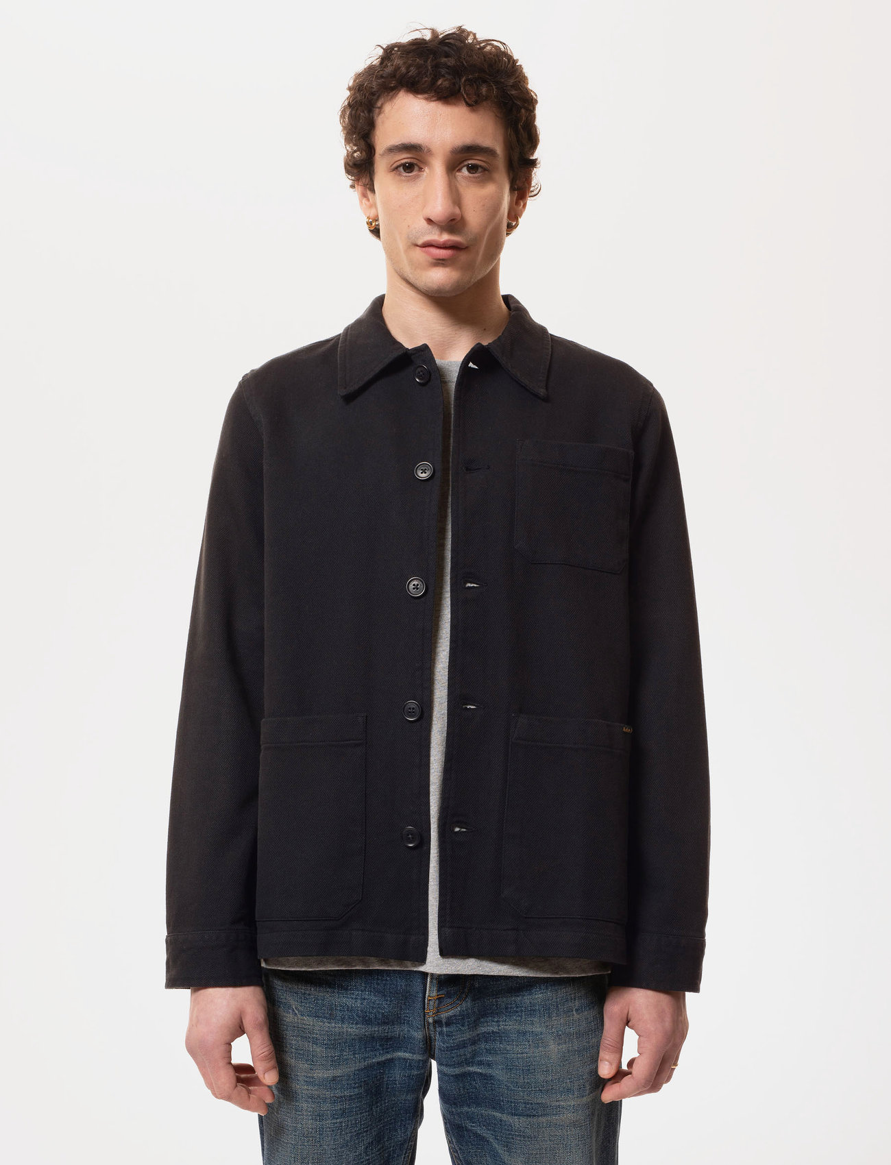 Nudie Jeans - Barney Worker Jacket - chemises basiques - black - 0