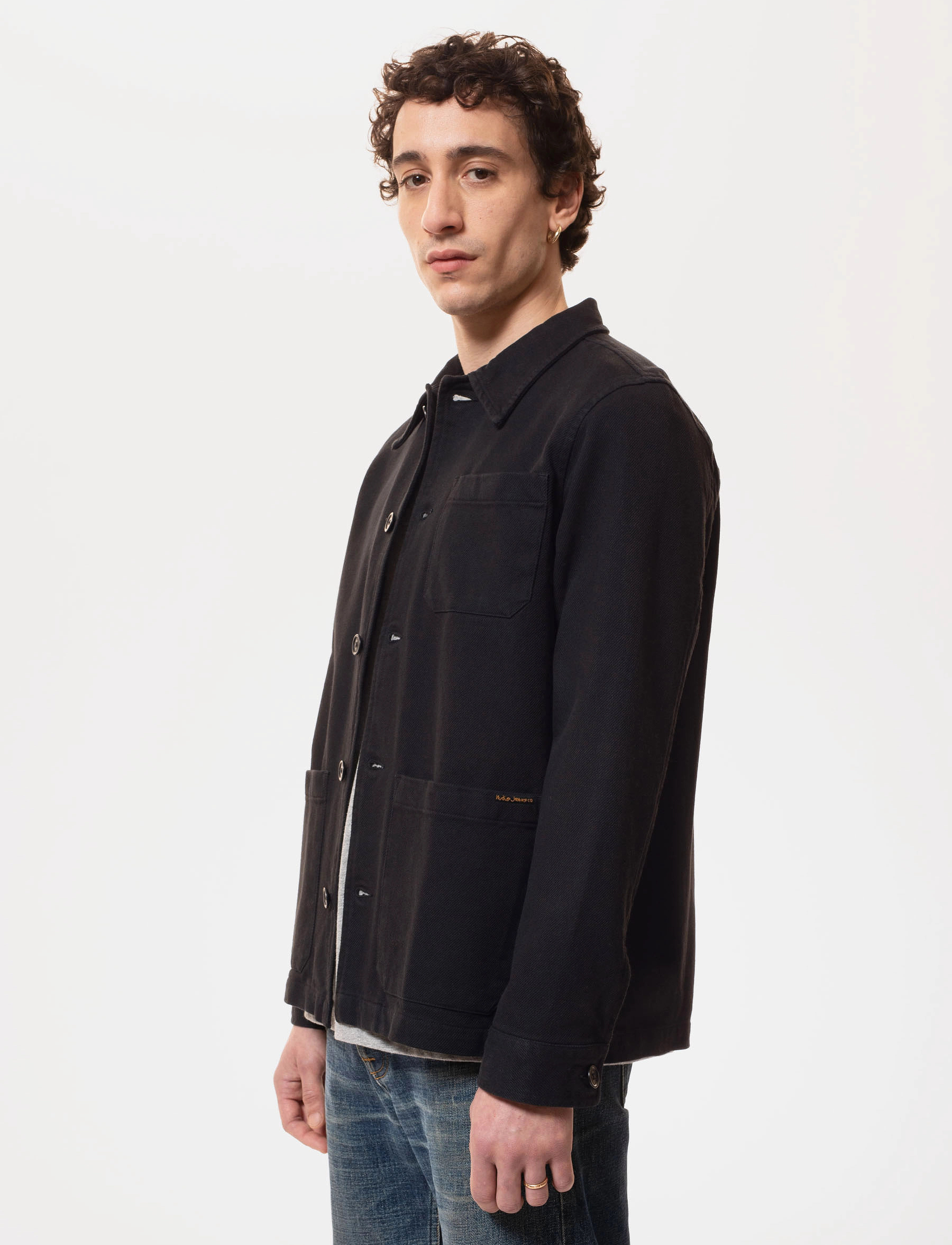 Nudie Jeans - Barney Worker Jacket  Olive - päällyspaidat - black - 4