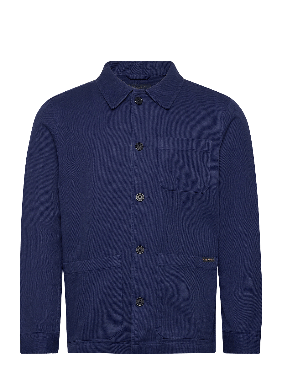 Nudie Jeans - Barney Worker Jacket Olive - vacation essentials - mid blue - 1