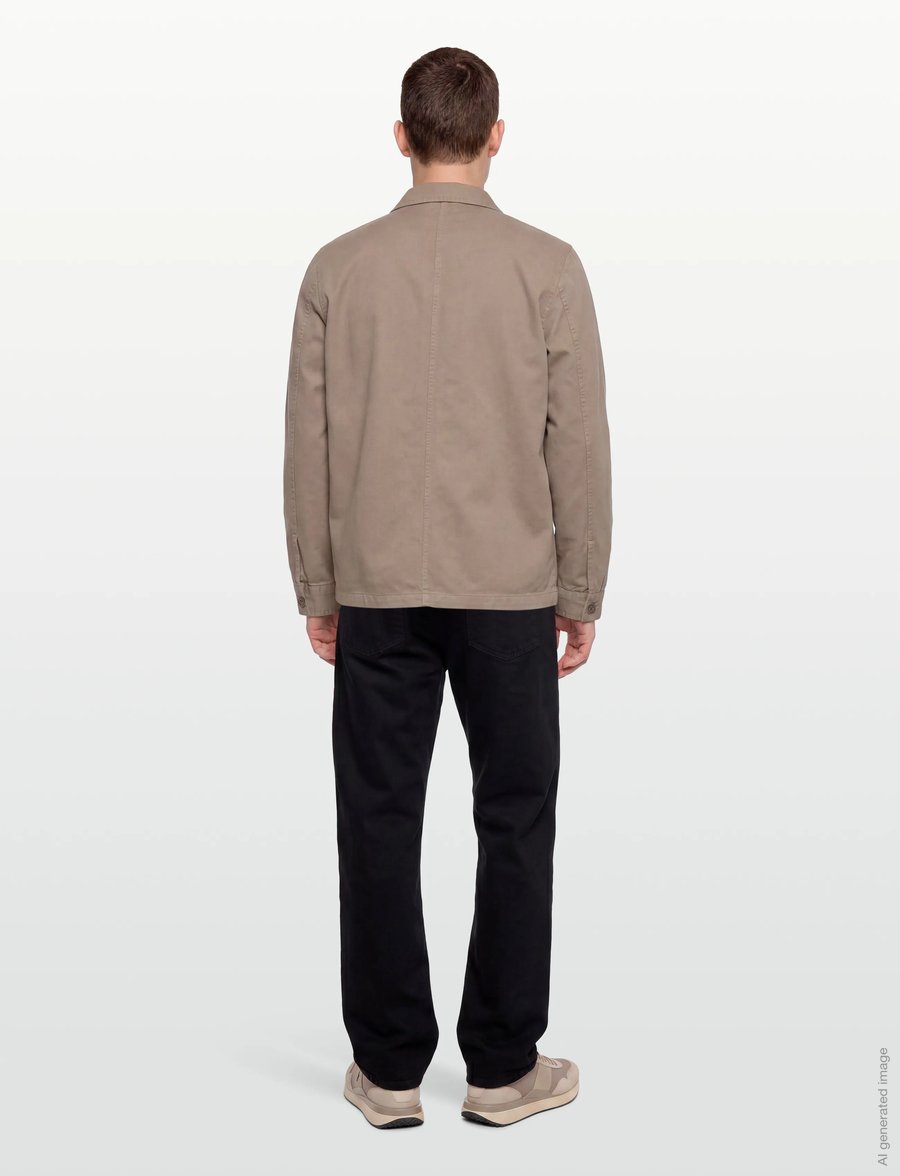 Nudie Jeans - Barney Worker Jacket Olive - Überhemden - mud - 4