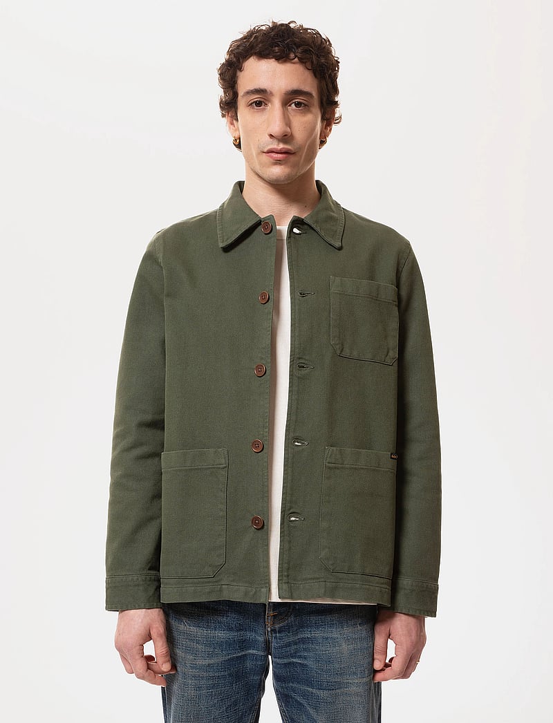 Nudie Jeans - Barney Worker Jacket - shoppa efter tillfälle - olive - 0