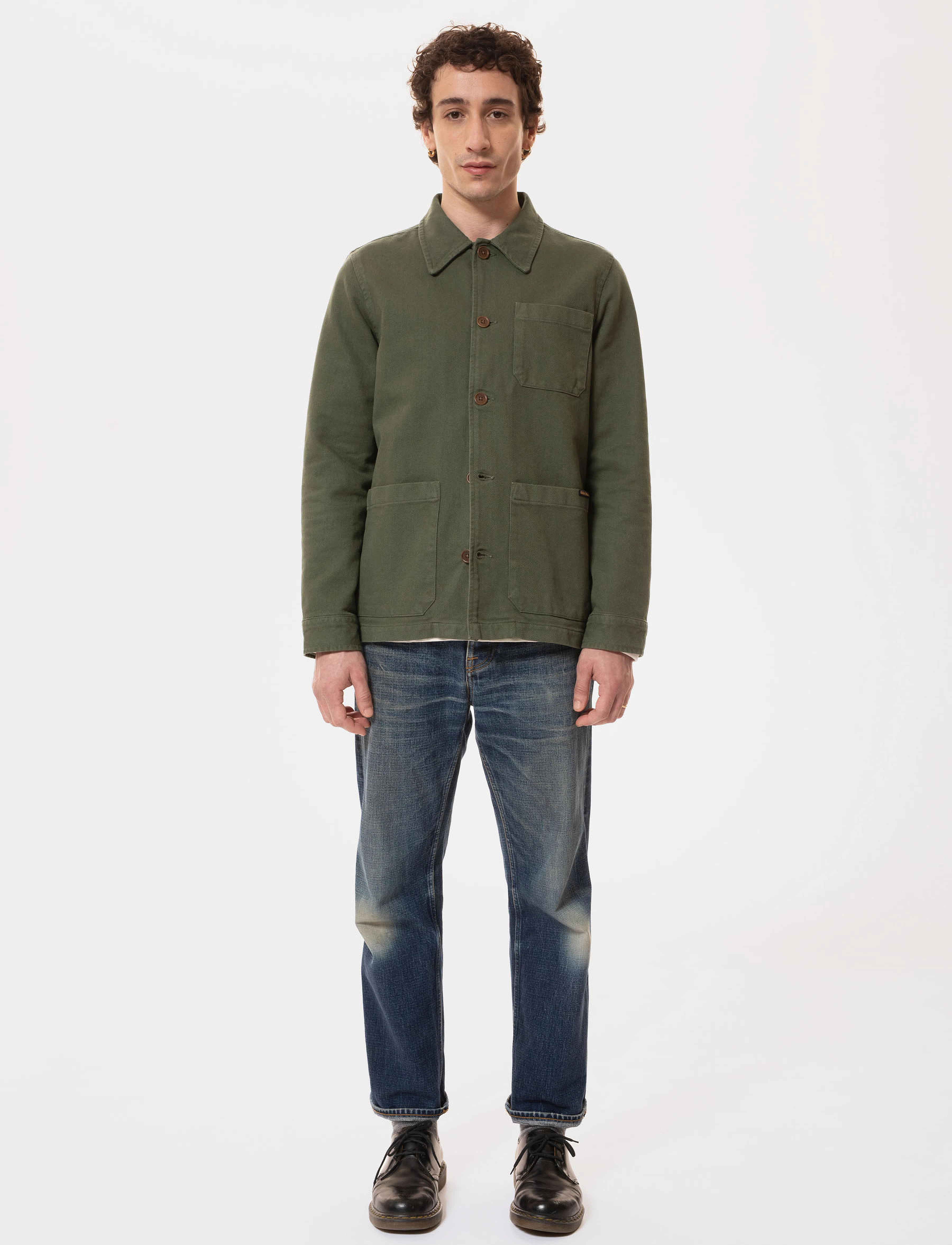 Nudie Jeans - Barney Worker Jacket  Olive - vacation essentials - olive - 3
