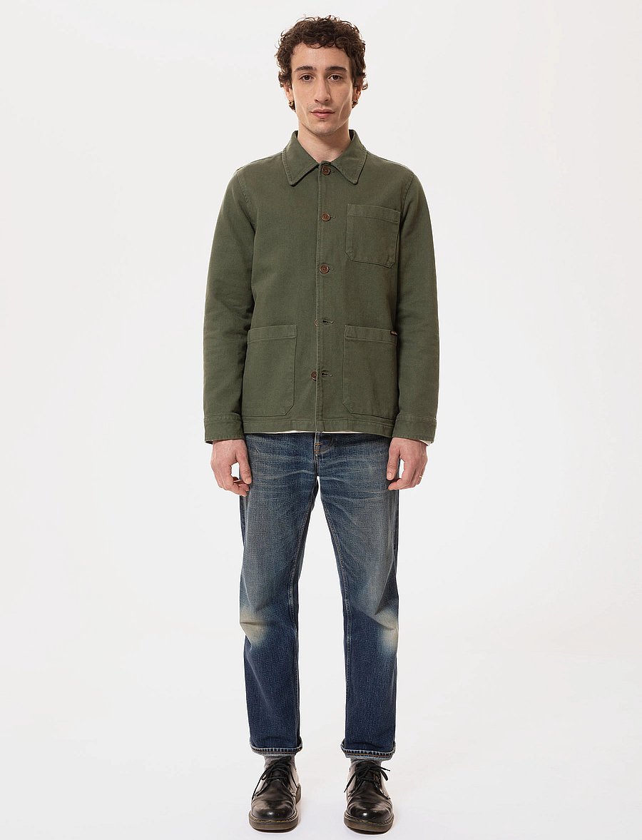 Nudie Jeans - Barney Worker Jacket Olive - urlaubsfavoriten - olive - 3